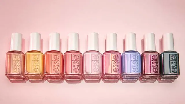 Close up of all nine nail polish colours
