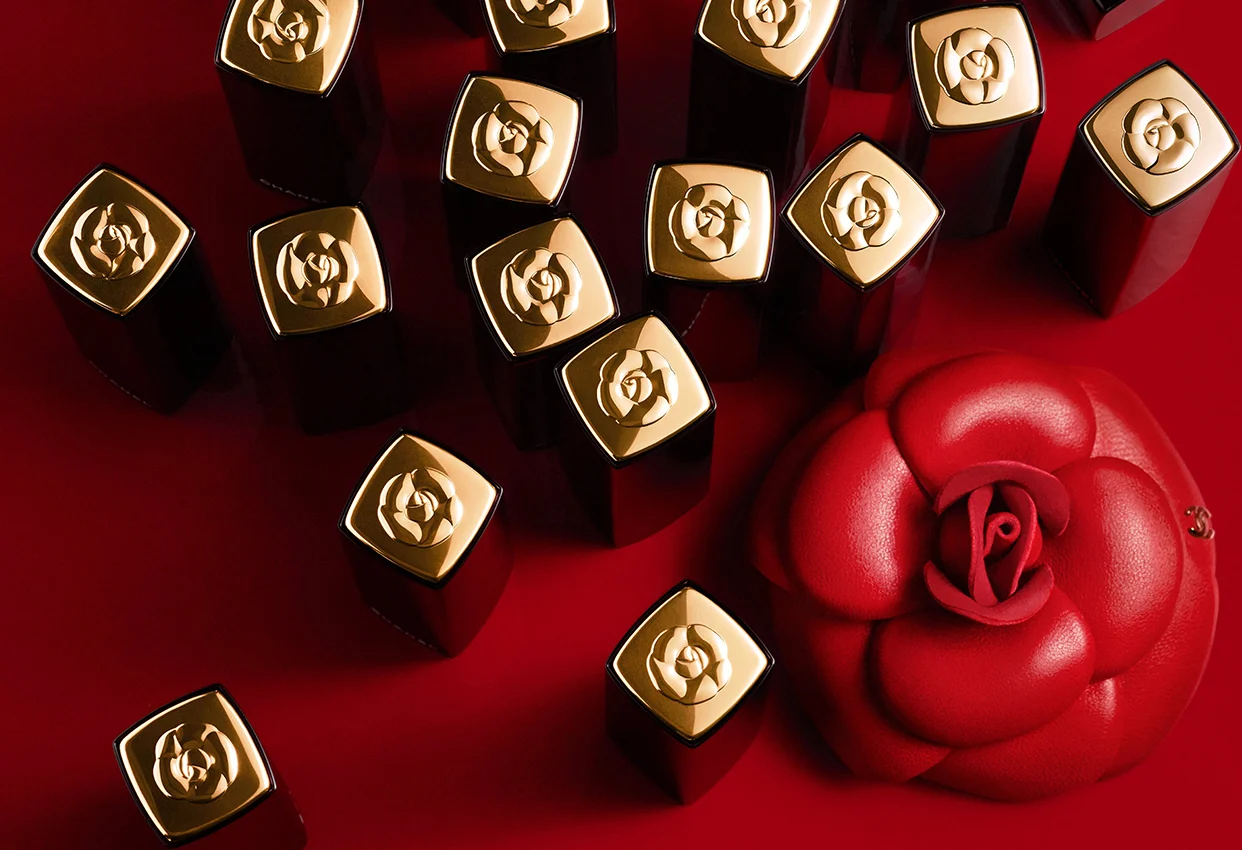 Chanel Rouge Allure Camelia Lipstick Collection 1 Chanel Rouge Allure Camelia Lipstick Collection