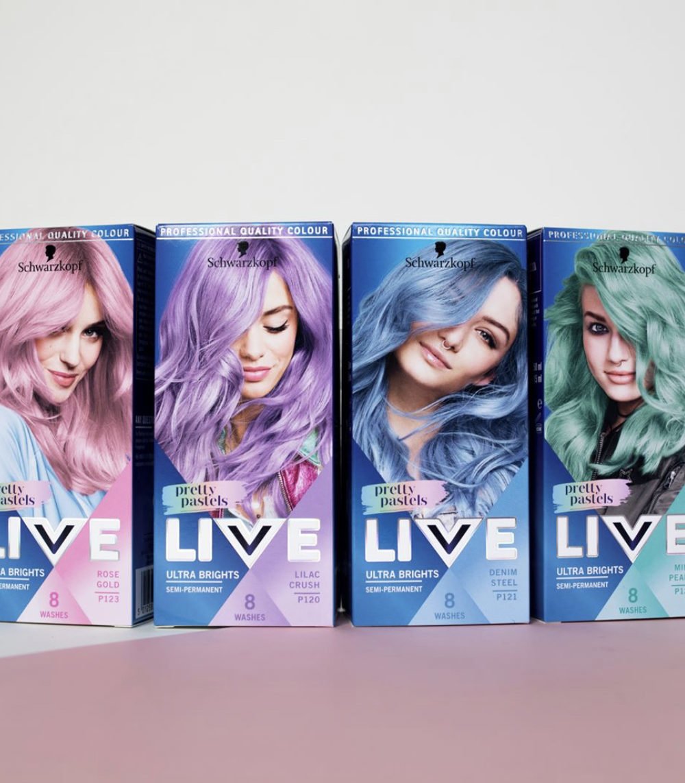 Schwarzkopf Live Pretty Pastels Collection 4 NEW Pastel Dyes