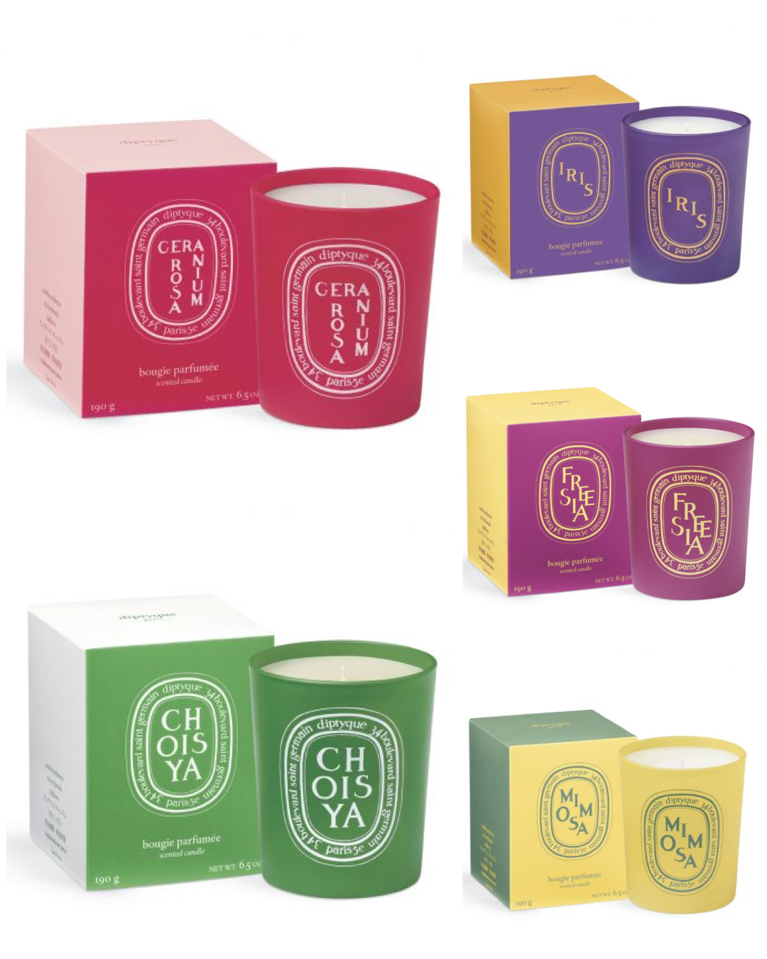 Diptyque Colouring Spring Candle Collection