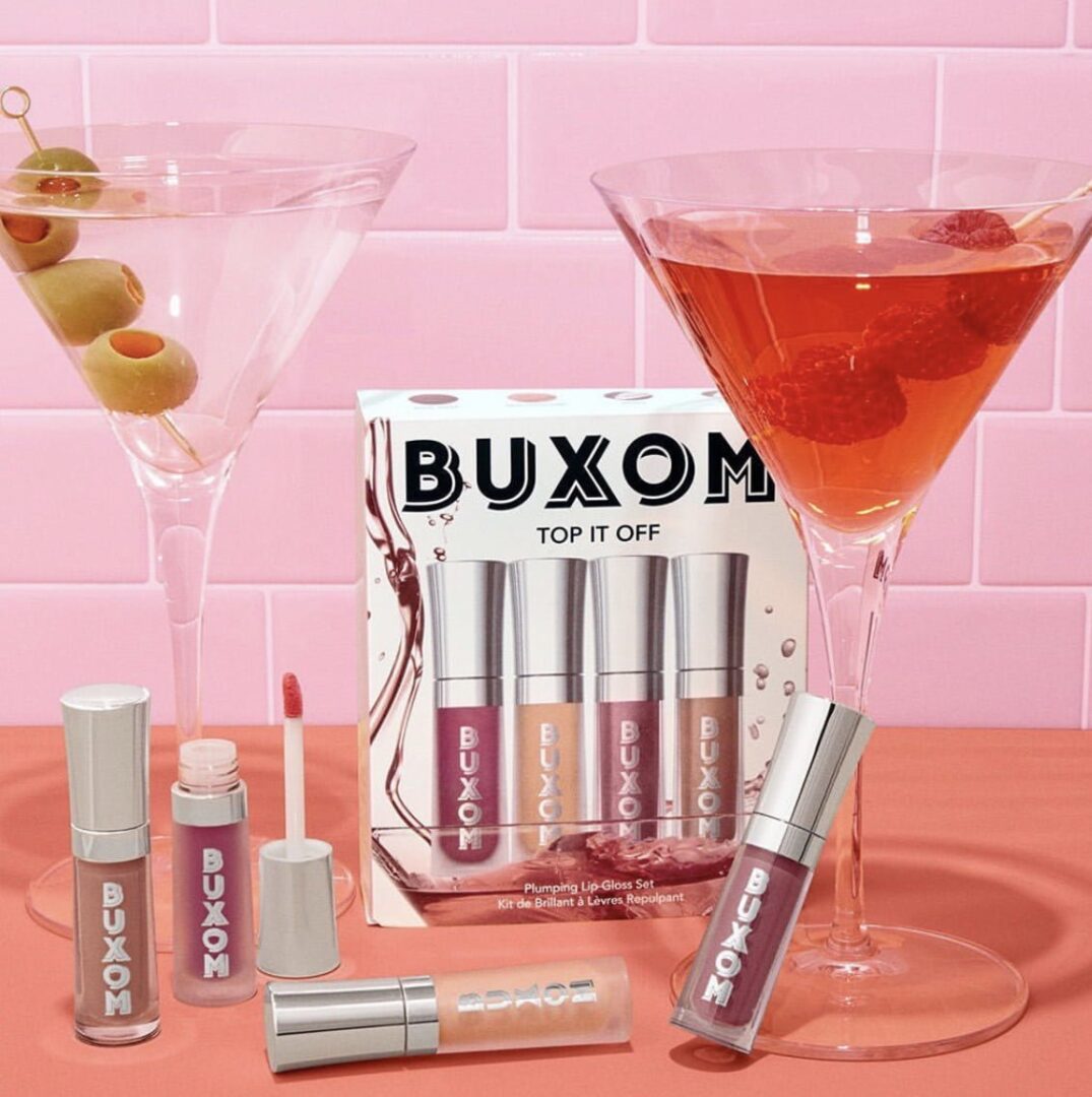 Buxom Top It Off Plumping Lip Gloss Set NEW 4 Piece Kit