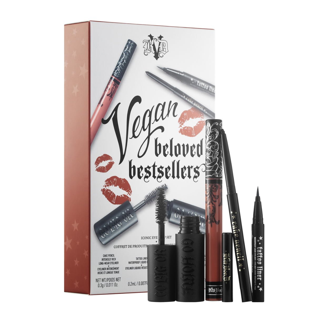 KVD Vegan Beloved Bestsellers Eye and Lip Set ft 4 Kat Von D Products NEW!