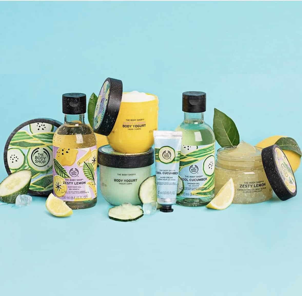 The Body Shop Cool Cucumber and Zesty Lemon Summer Collections