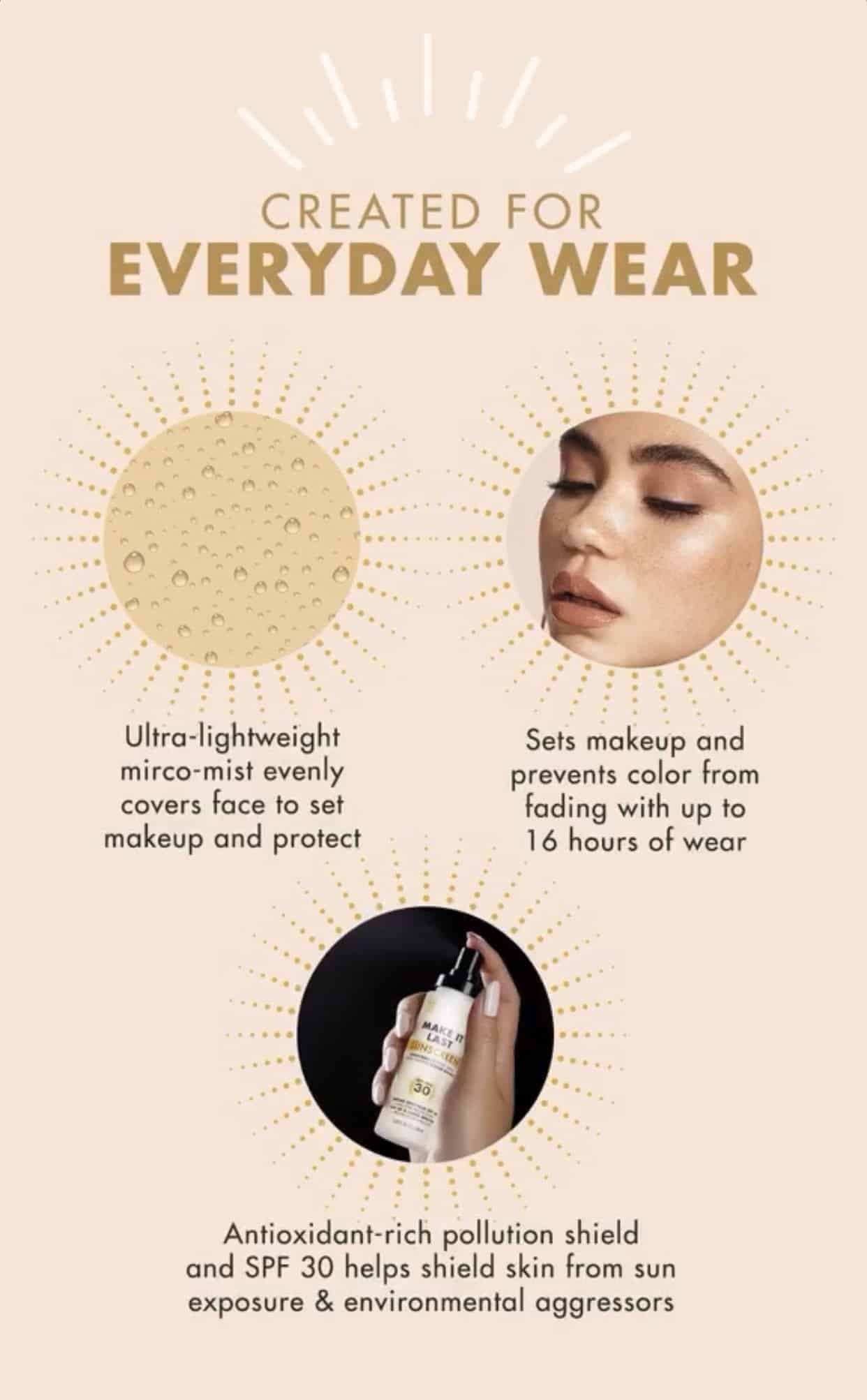Milani Make It Last Sunscreen Setting Spray
