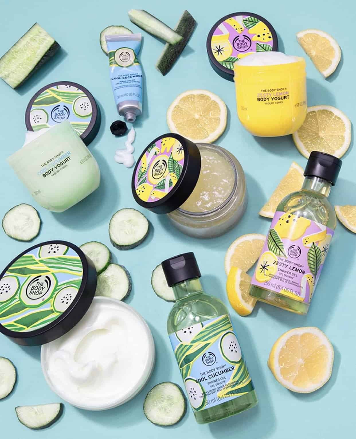 The Body Shop Cool Cucumber and Zesty Lemon Summer Collections