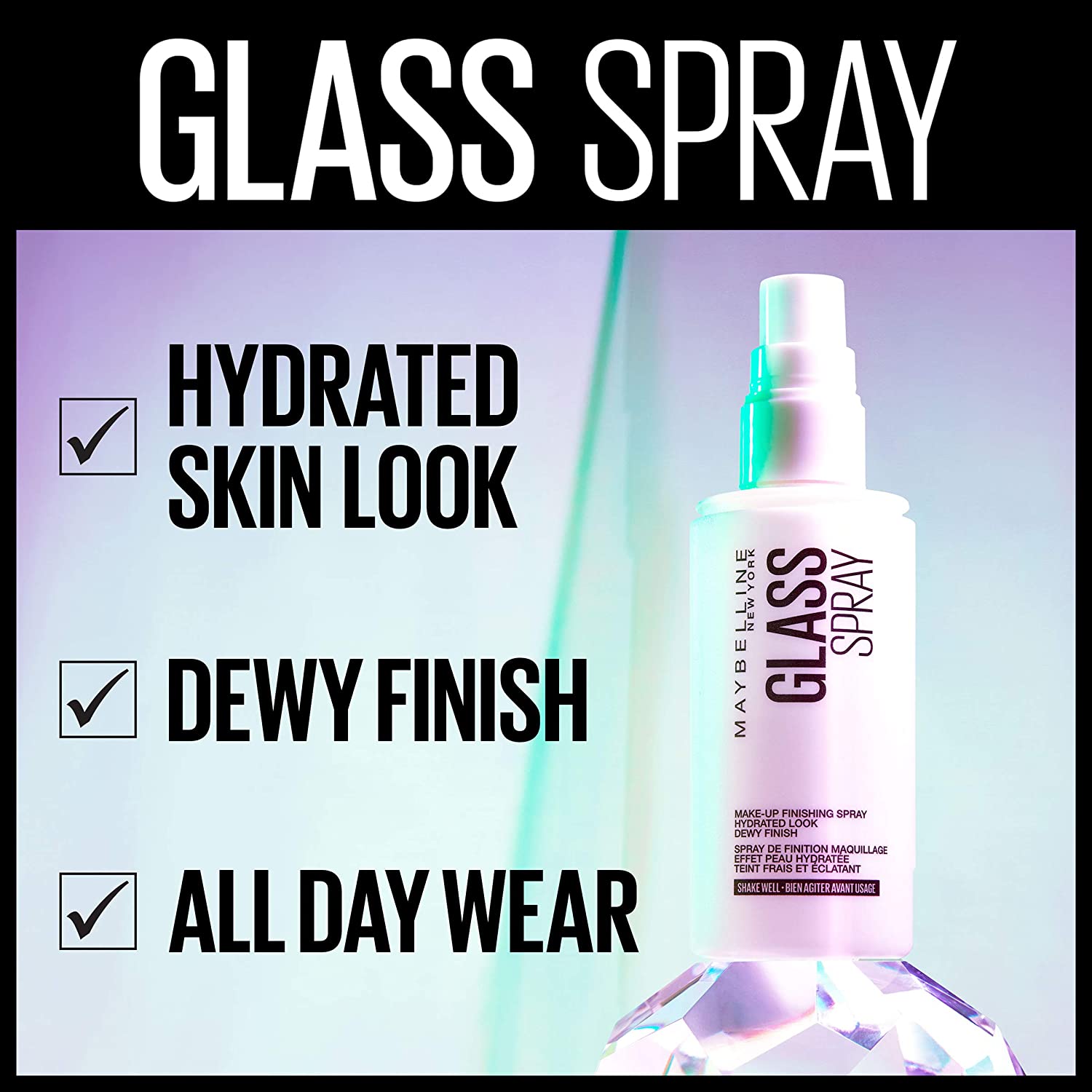 Maybelline FaceStudio Glass Spray Makeup Finishing Spray NEW