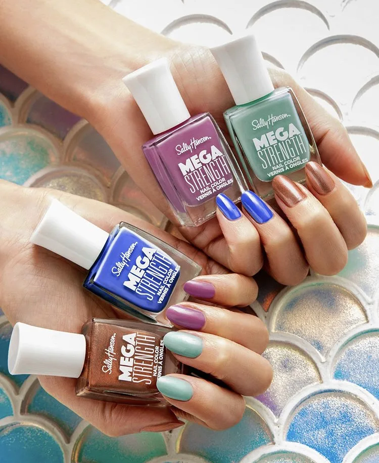 Sally Hansen Mega Strength Mermaid Vibes Nail Polish Collection