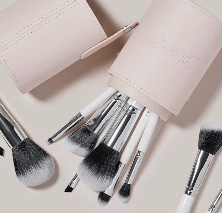 ColourPop Ultimate Brush Cup Makeup Brush Kit NEW! 6 Brushes & Cup