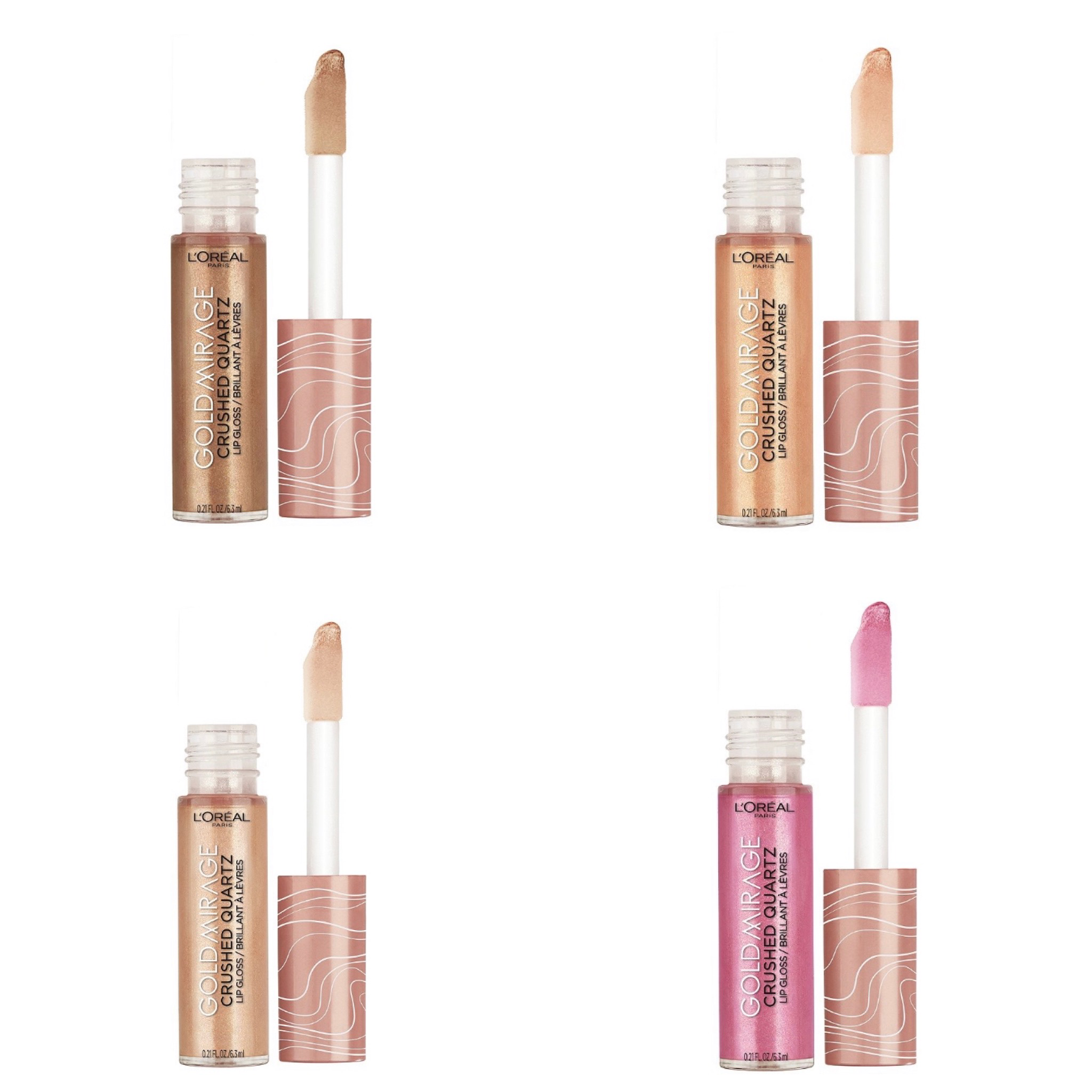 L'Oreal Gold Mirage Crushed Quartz Lip Gloss NEW 4 Shades!