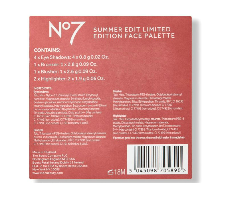 No7 Summer Edit Limited Edition Face Palette