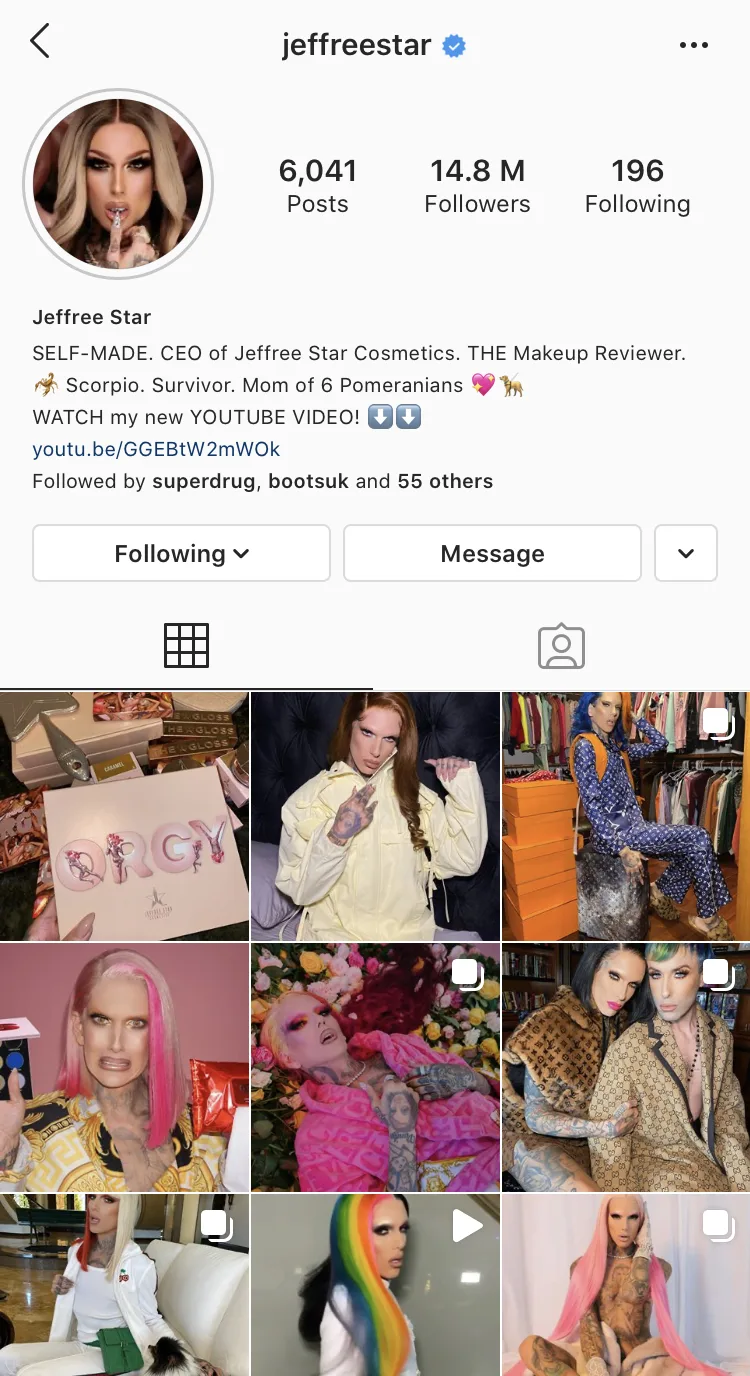 Jeffree Star Orgy Eyeshadow Palette Collection