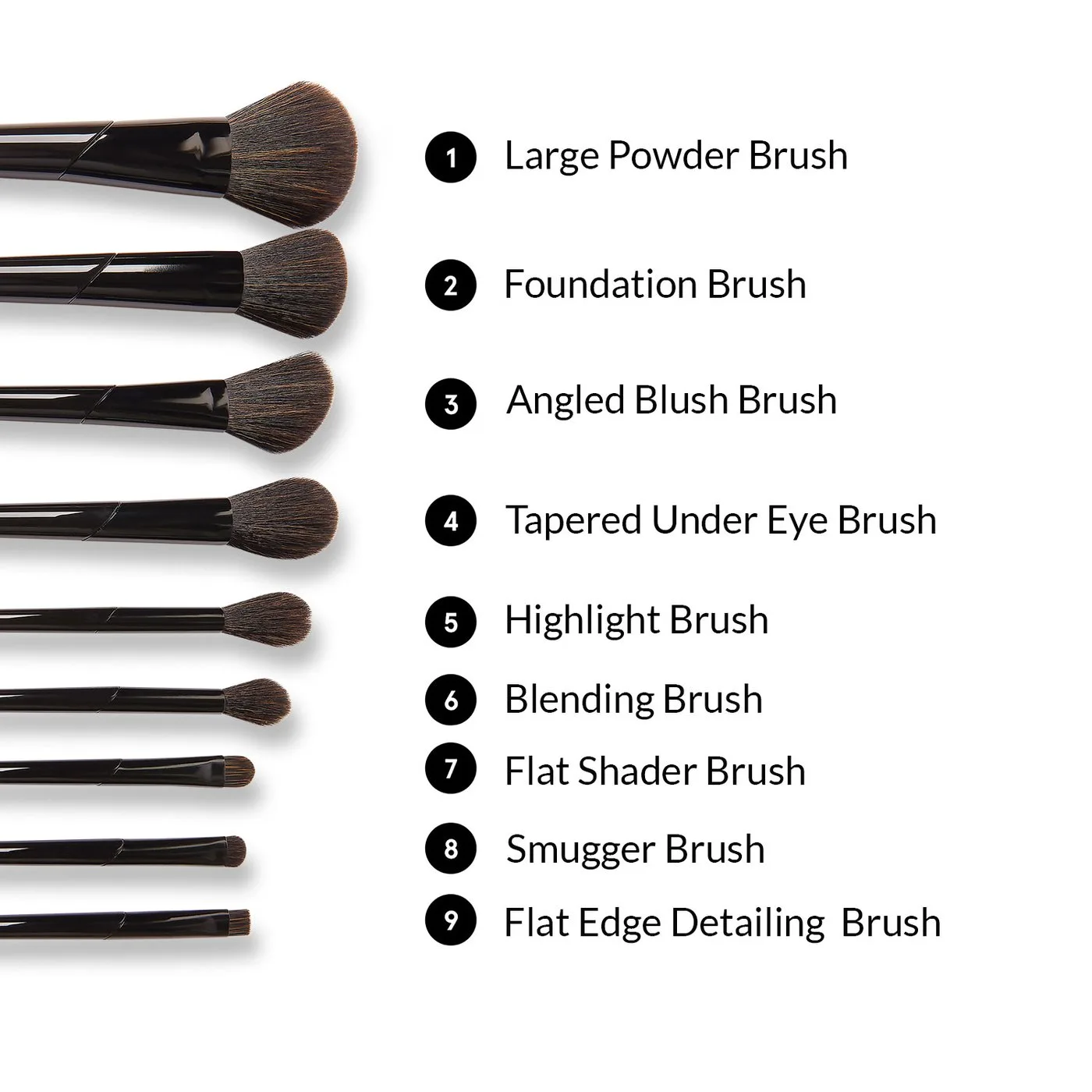 BH Cosmetics x Nazanin Kavari 9 Piece Brush Set