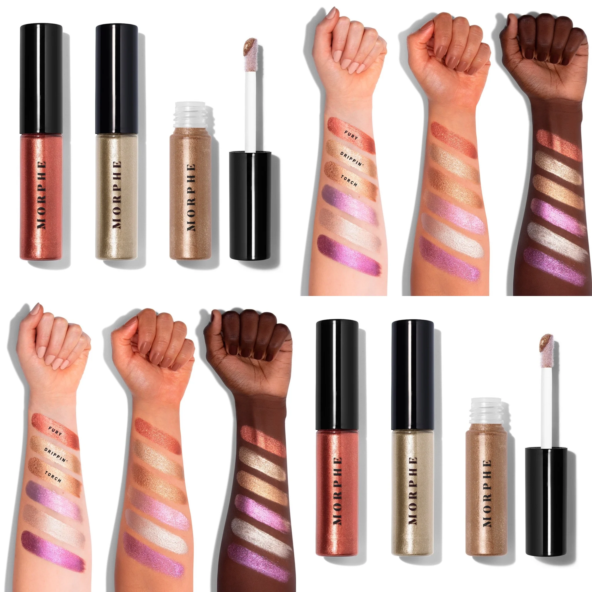 Morphe Metallic Eyeshadow Trio Collection