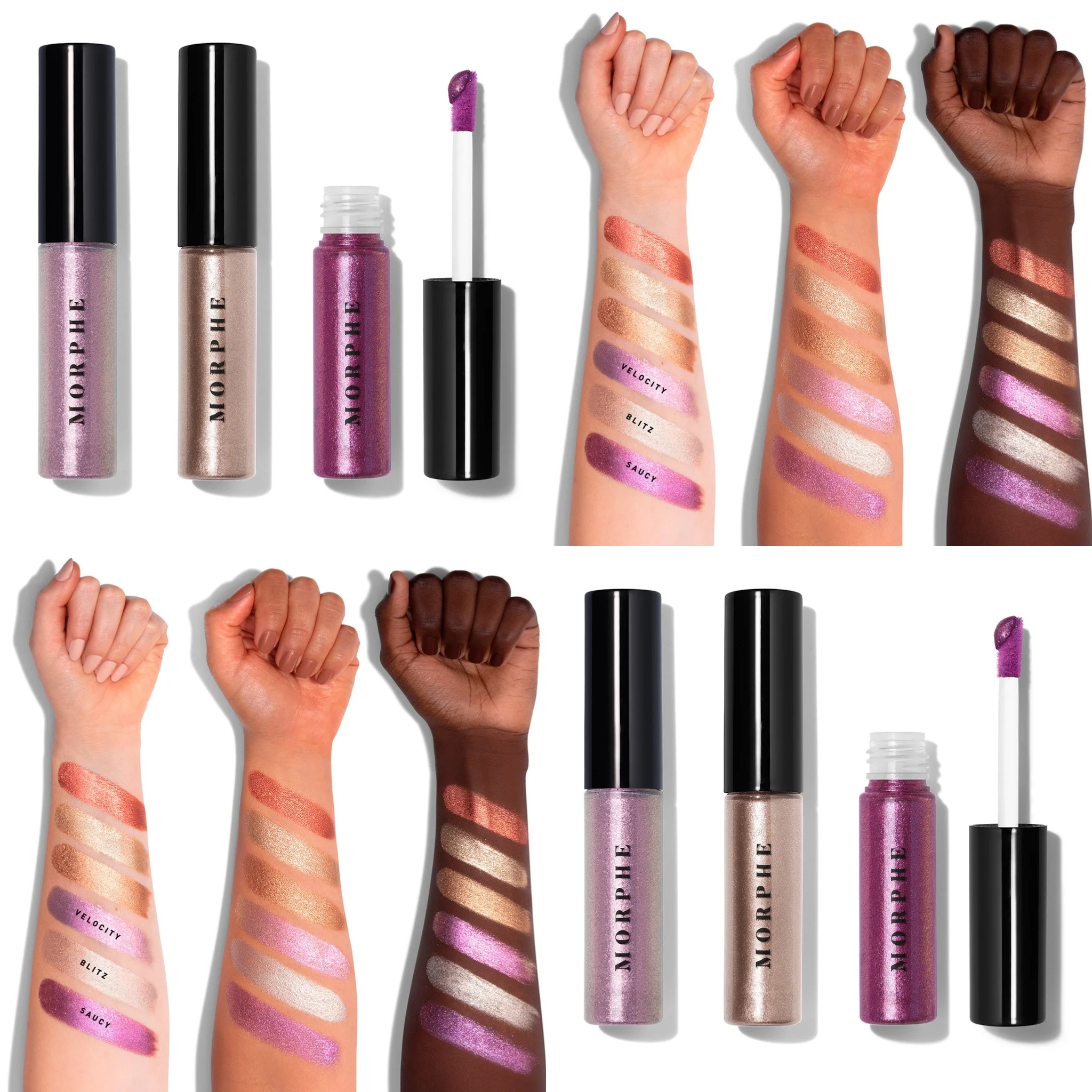Morphe Metallic Eyeshadow Trio Collection