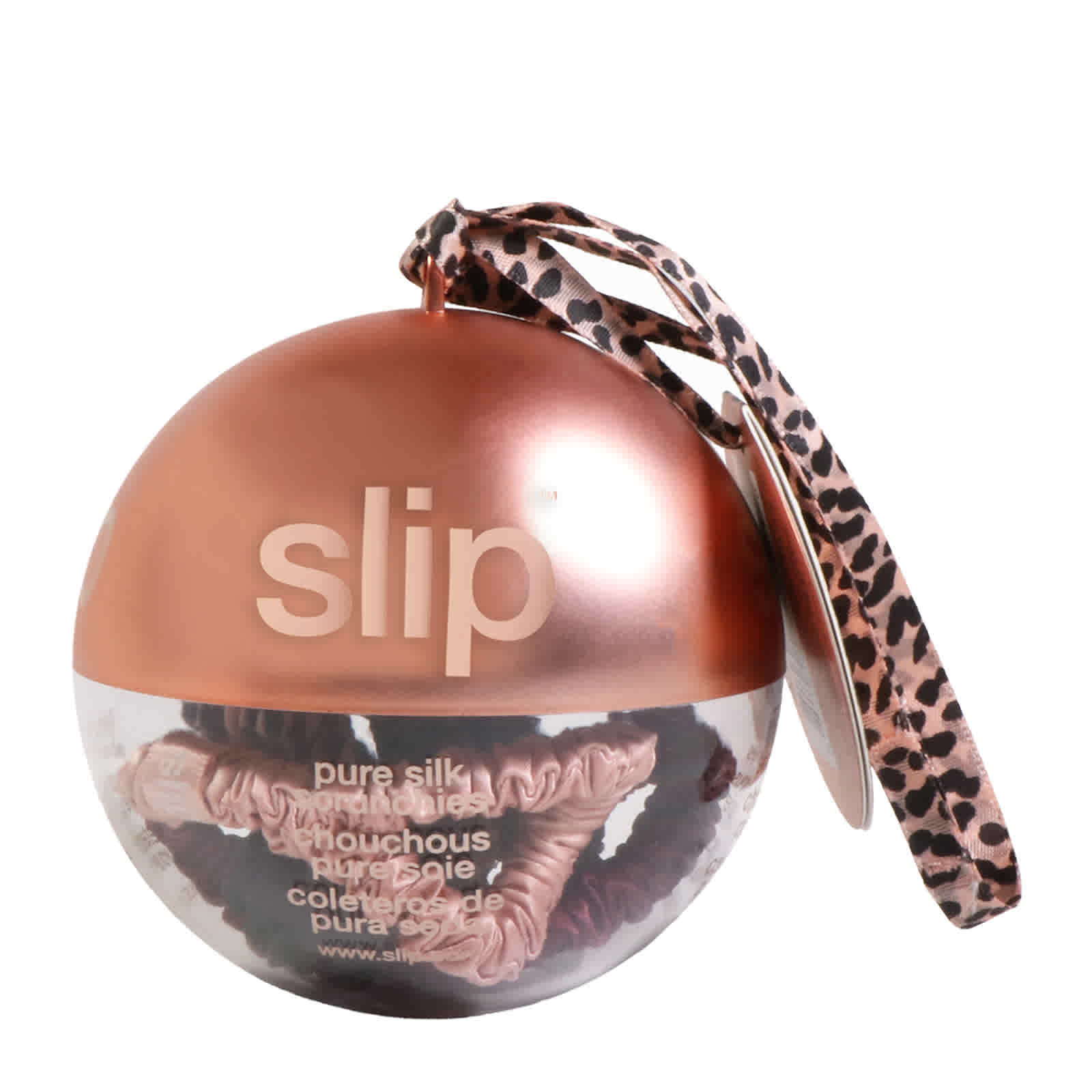 Slip Rose Gold Silk Scrunchies Bauble