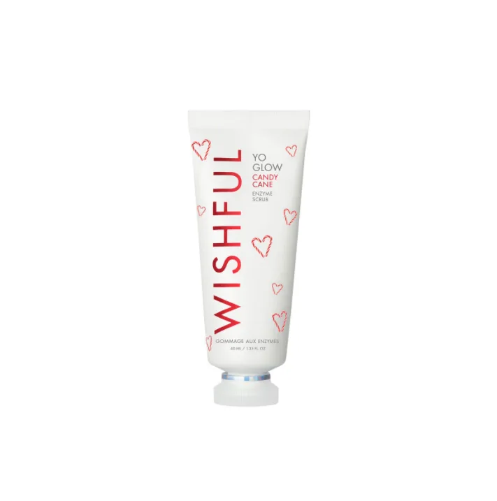 Huda Beauty Wishful Yo Glow Candy Cane Enzyme Scrub