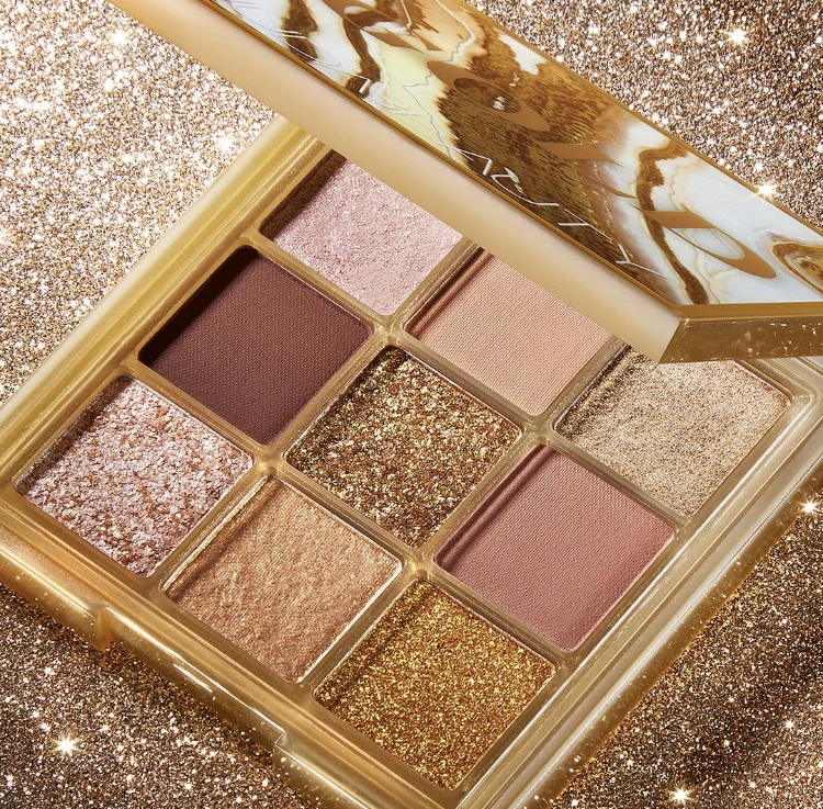 Huda Beauty Gold Obsessions Eyeshadow Palette Stunning New 9 Pan Palette