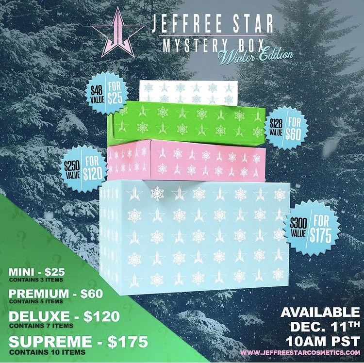 Jeffree Star Cosmetics Winter Mystery Boxes