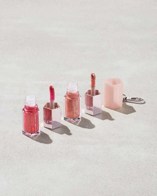 Fenty Beauty Lip Gloss Bombs Mini Lip Duo + Key Chain Set
