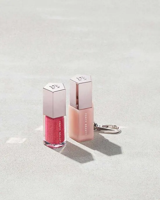 Fenty Beauty Lip Gloss Bombs Mini Lip Duo + Key Chain Set