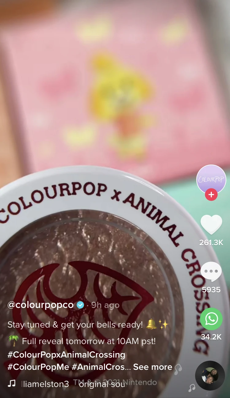 ColourPop x Animal Crossing Collection 2021