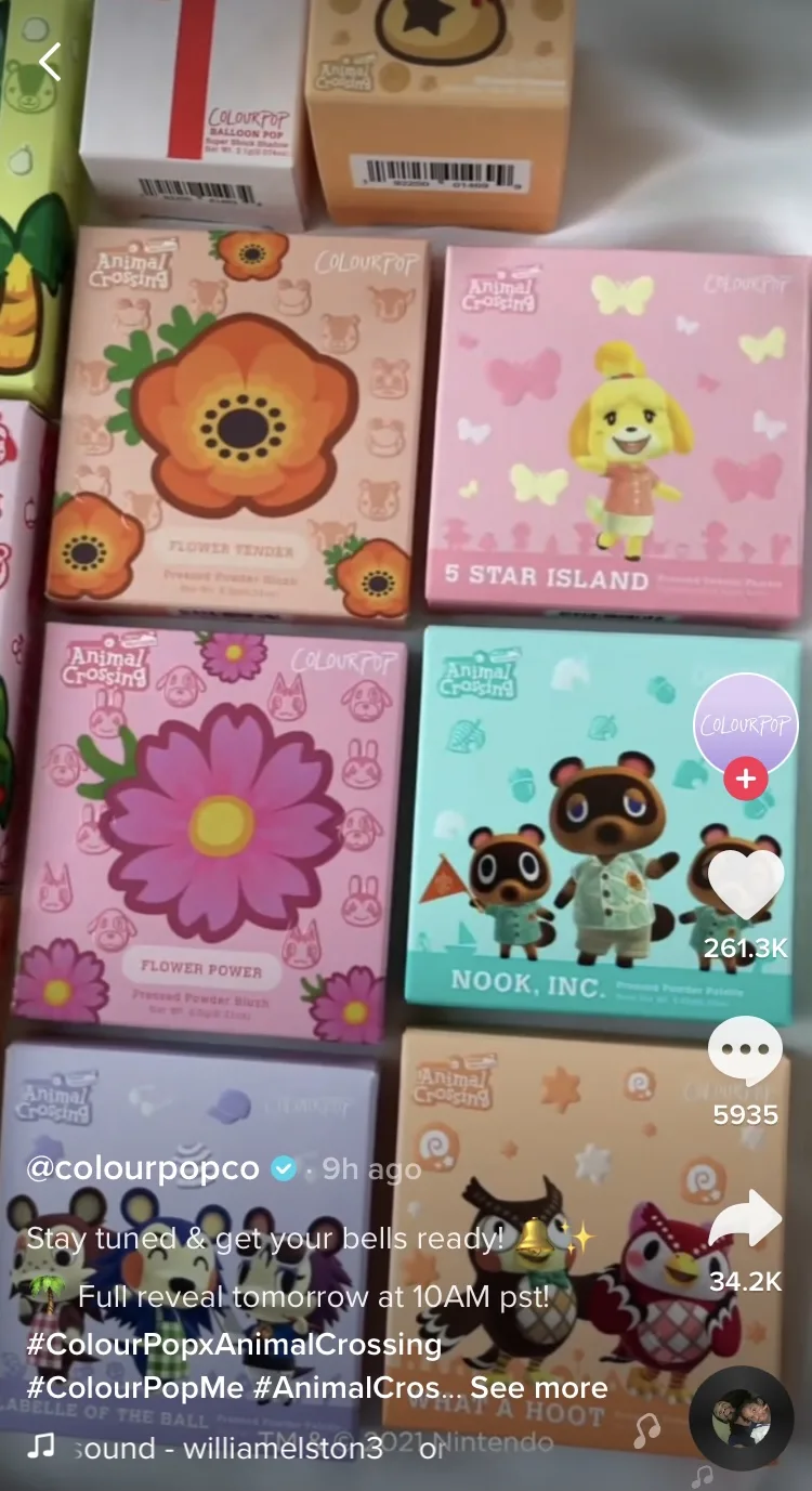 ColourPop x Animal Crossing Collection 2021