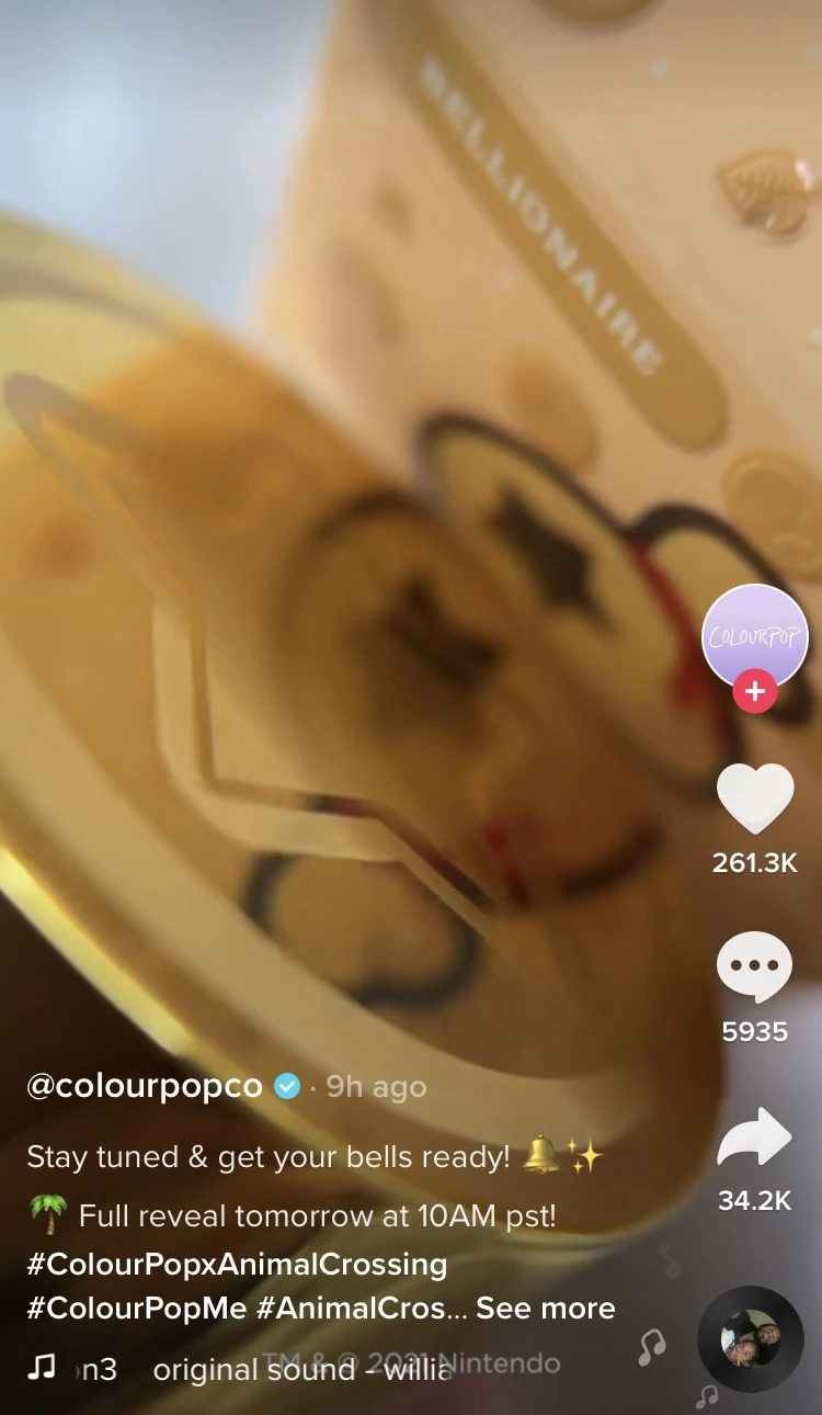 ColourPop x Animal Crossing Collection 2021
