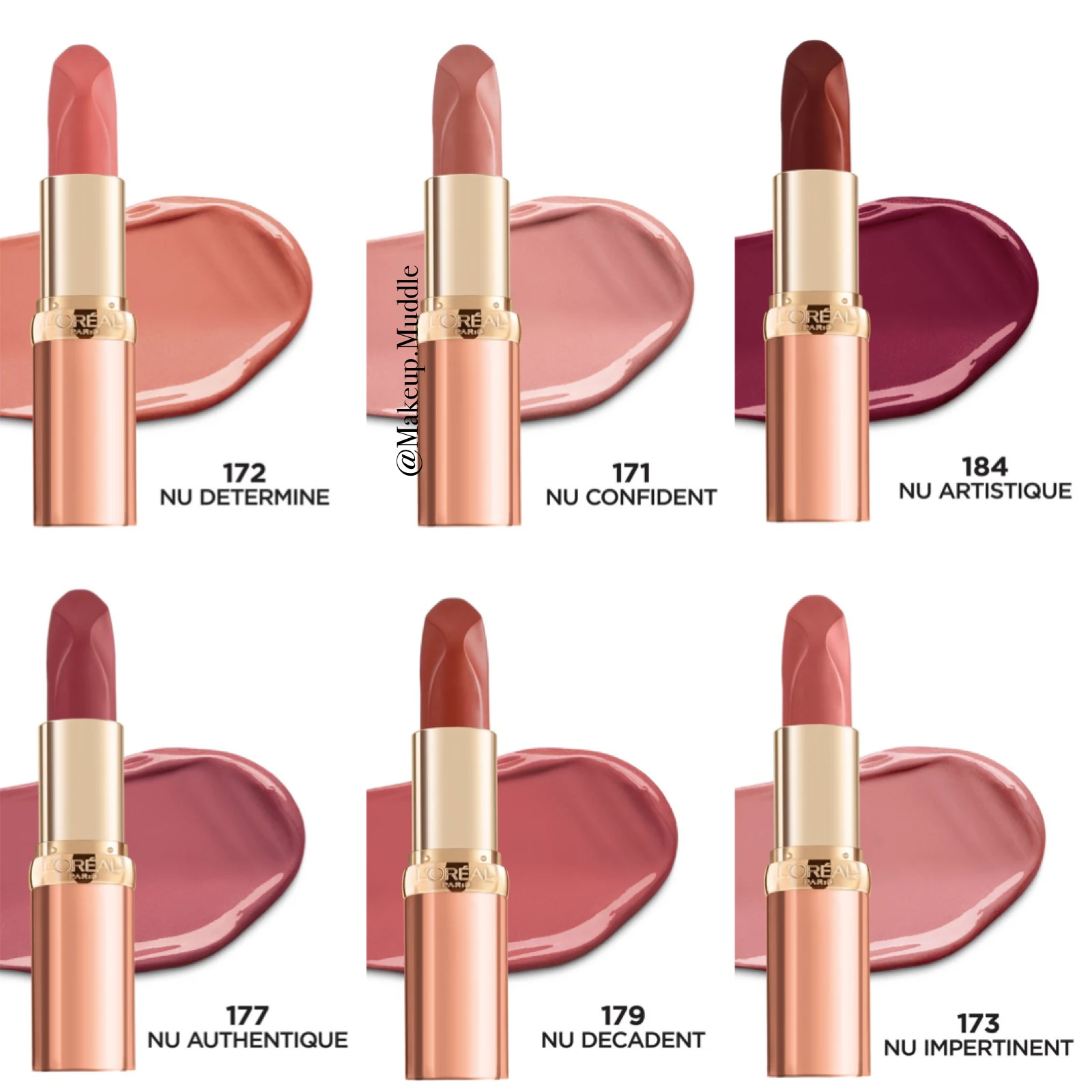 L'Oreal Colour Riche Les Nus Intense Lipstick Collection