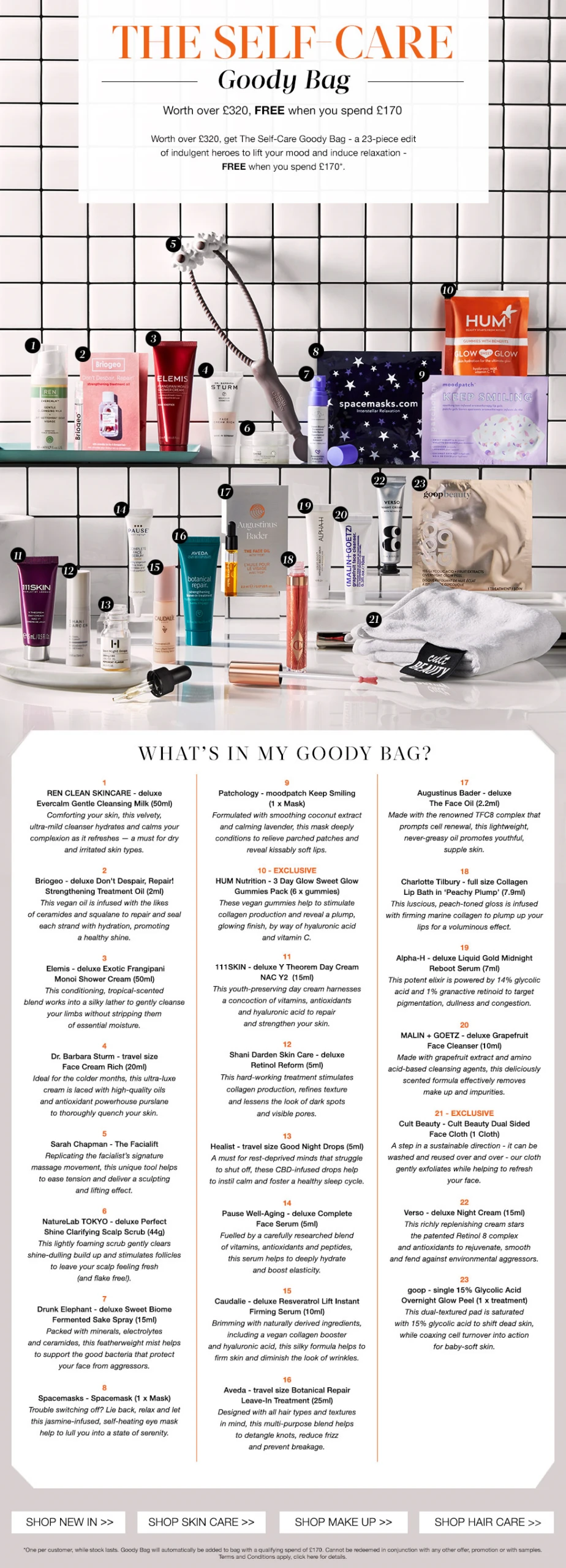Cult Beauty The Self Care Goody Bag GWP 2021