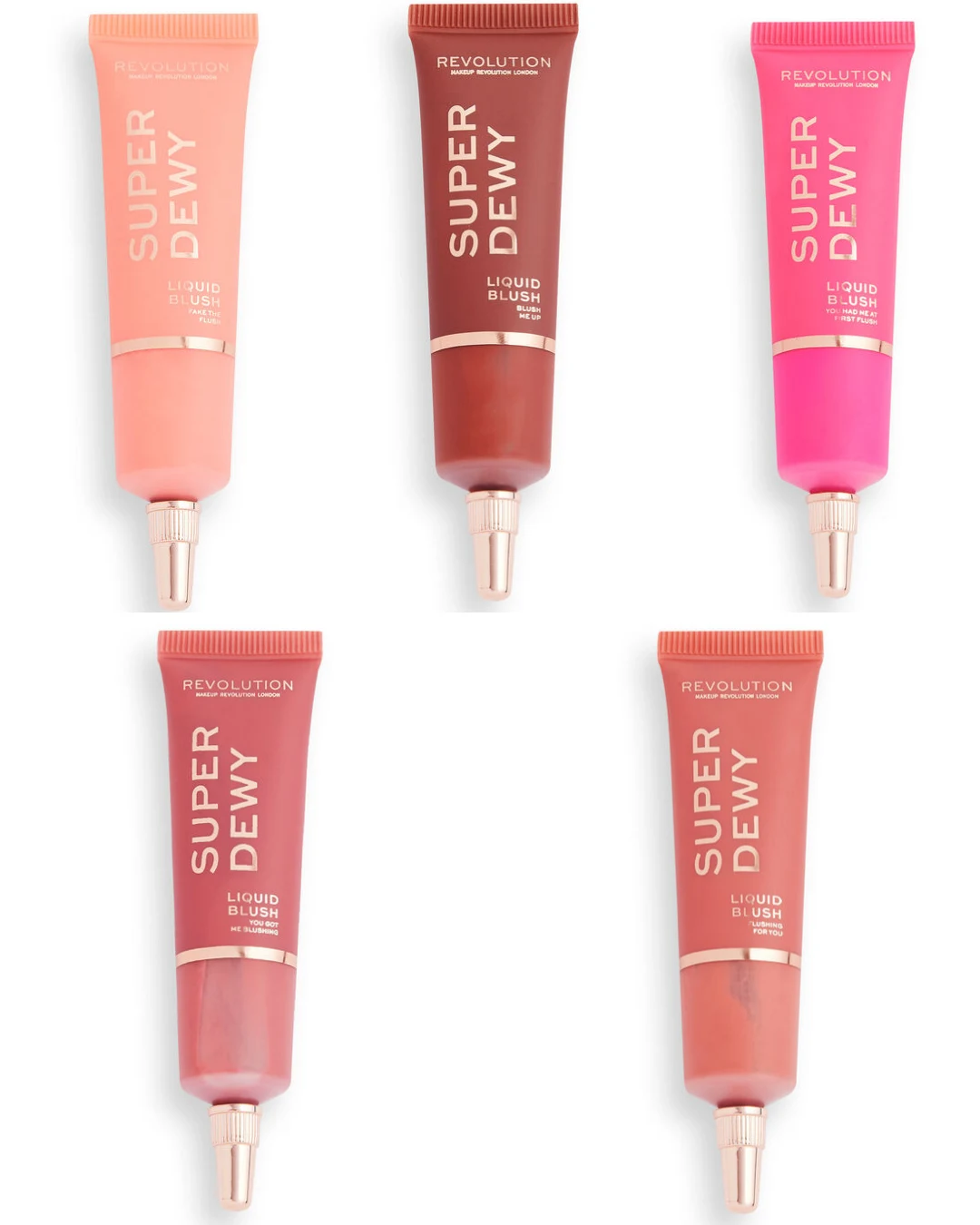 Revolution Superdewy Liquid Blush Collection 5 New Cream Blusher Collection