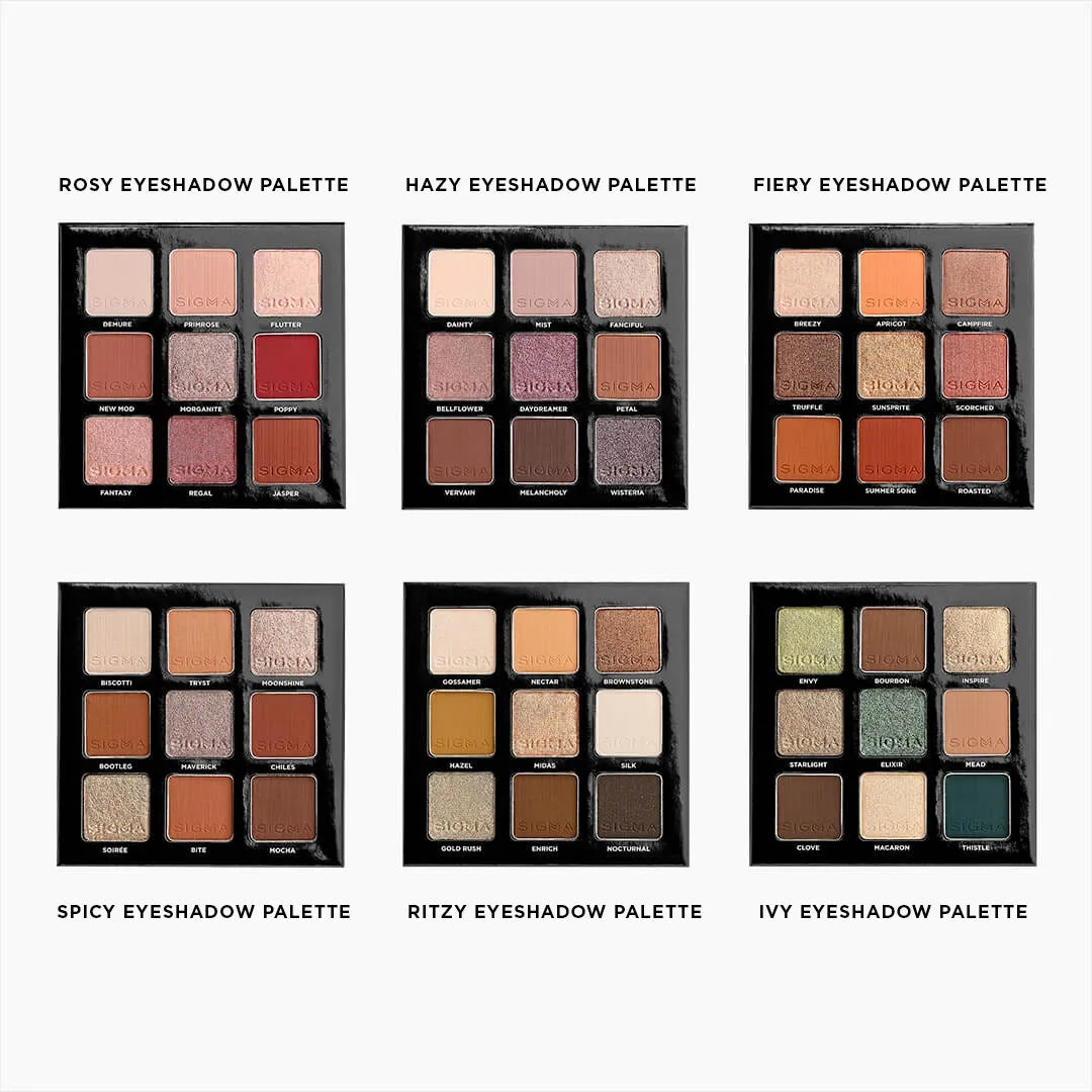 Sigma Beauty On-The-Go Eyeshadow Palette Collection