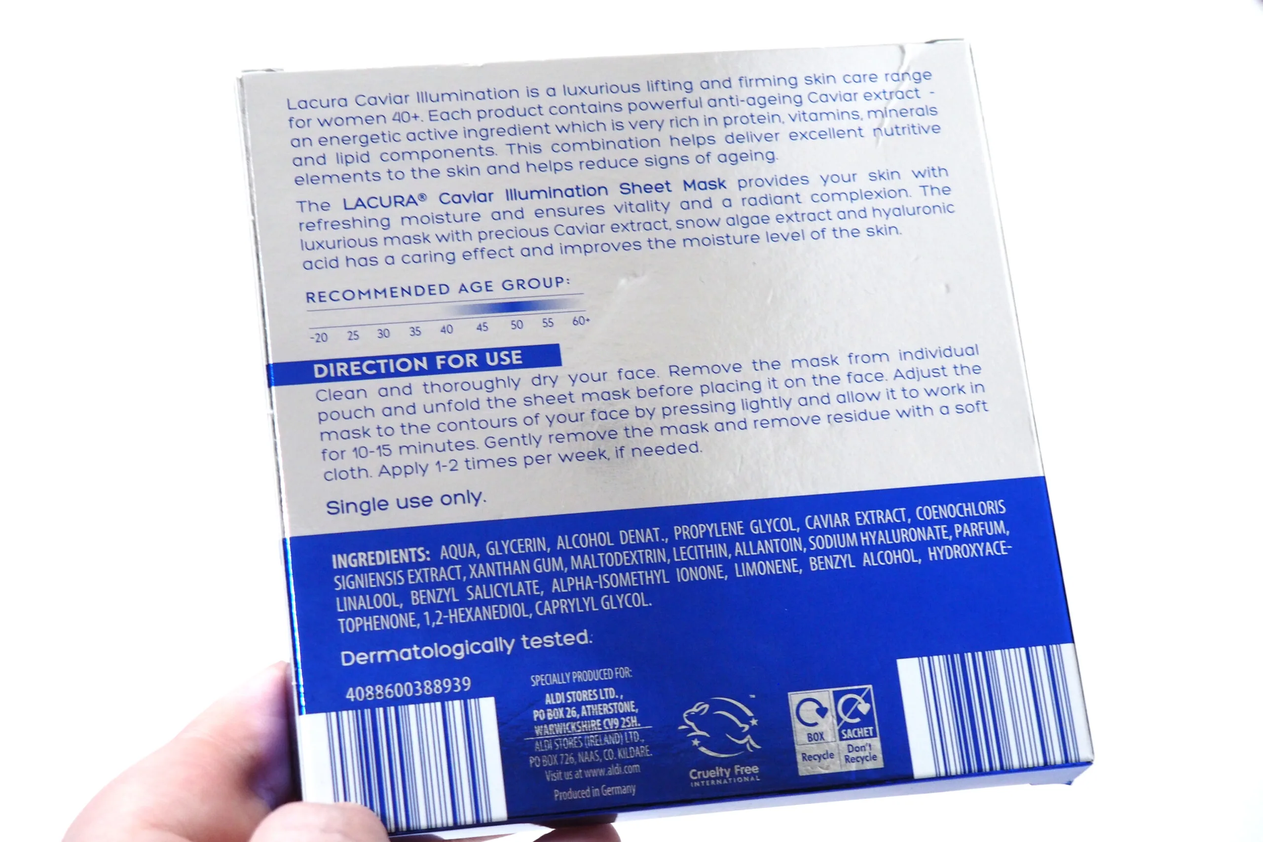 Aldi Lacura Caviar Luxury Anti Ageing Sheet Masks Review