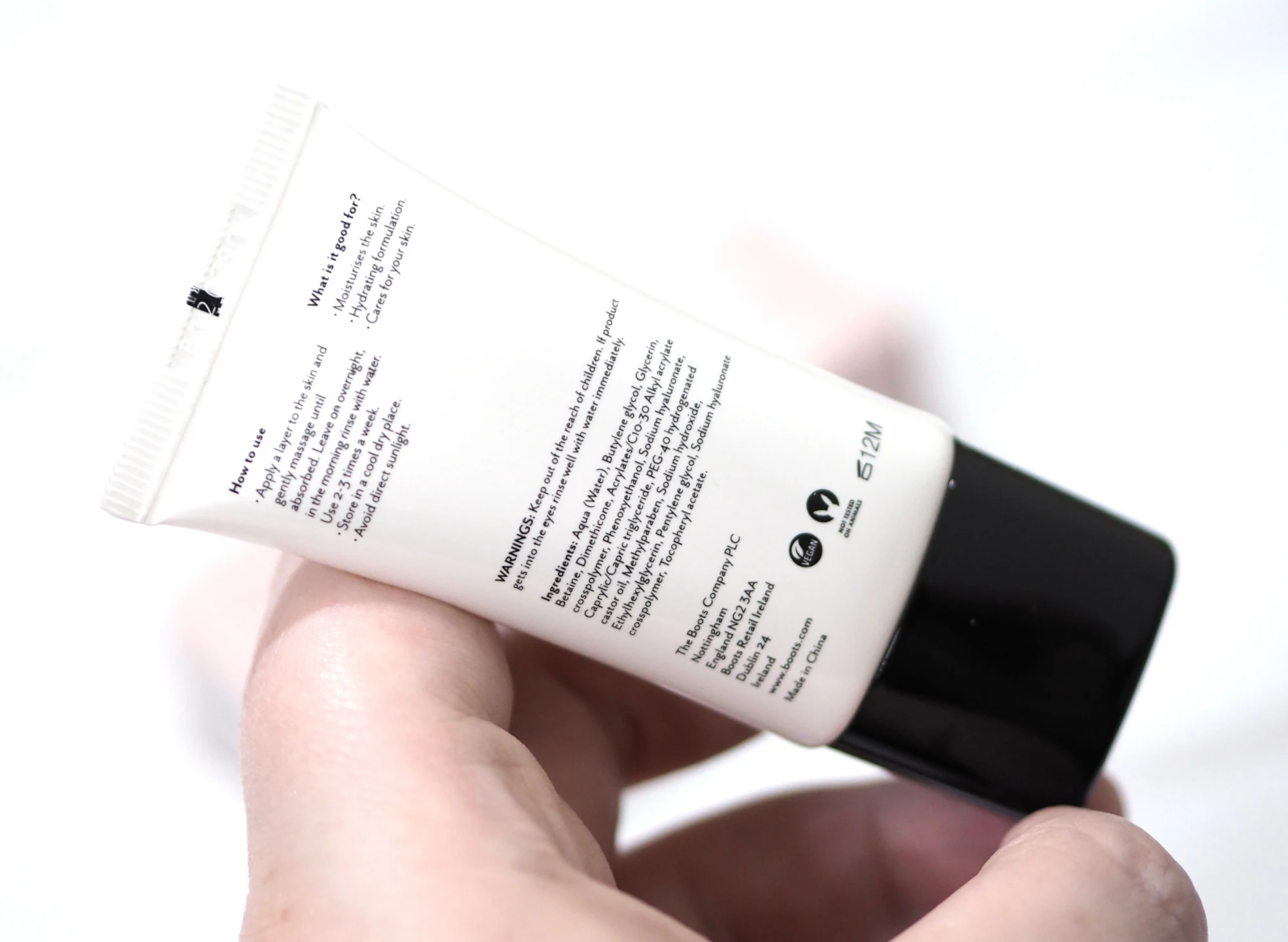 Boots Ingredients Hyaluronic Acid Sleep Mask Review