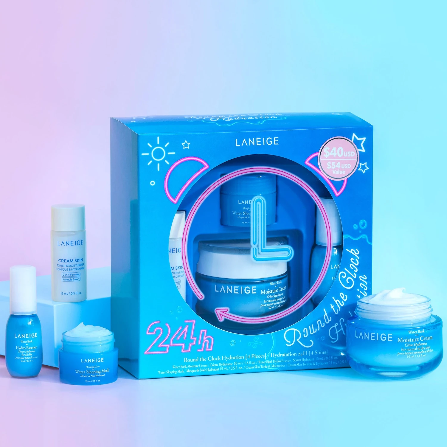 Laneige Round the Clock Water Bank Hydration Set
