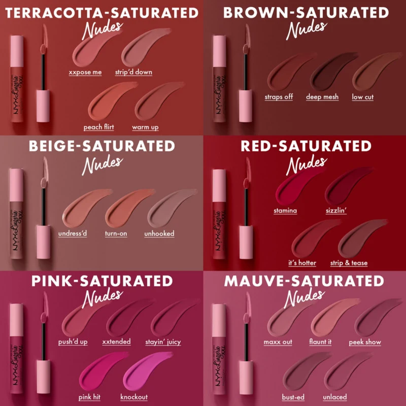 NYX Lip Lingerie XXL Matte Liquid Lipstick Collection