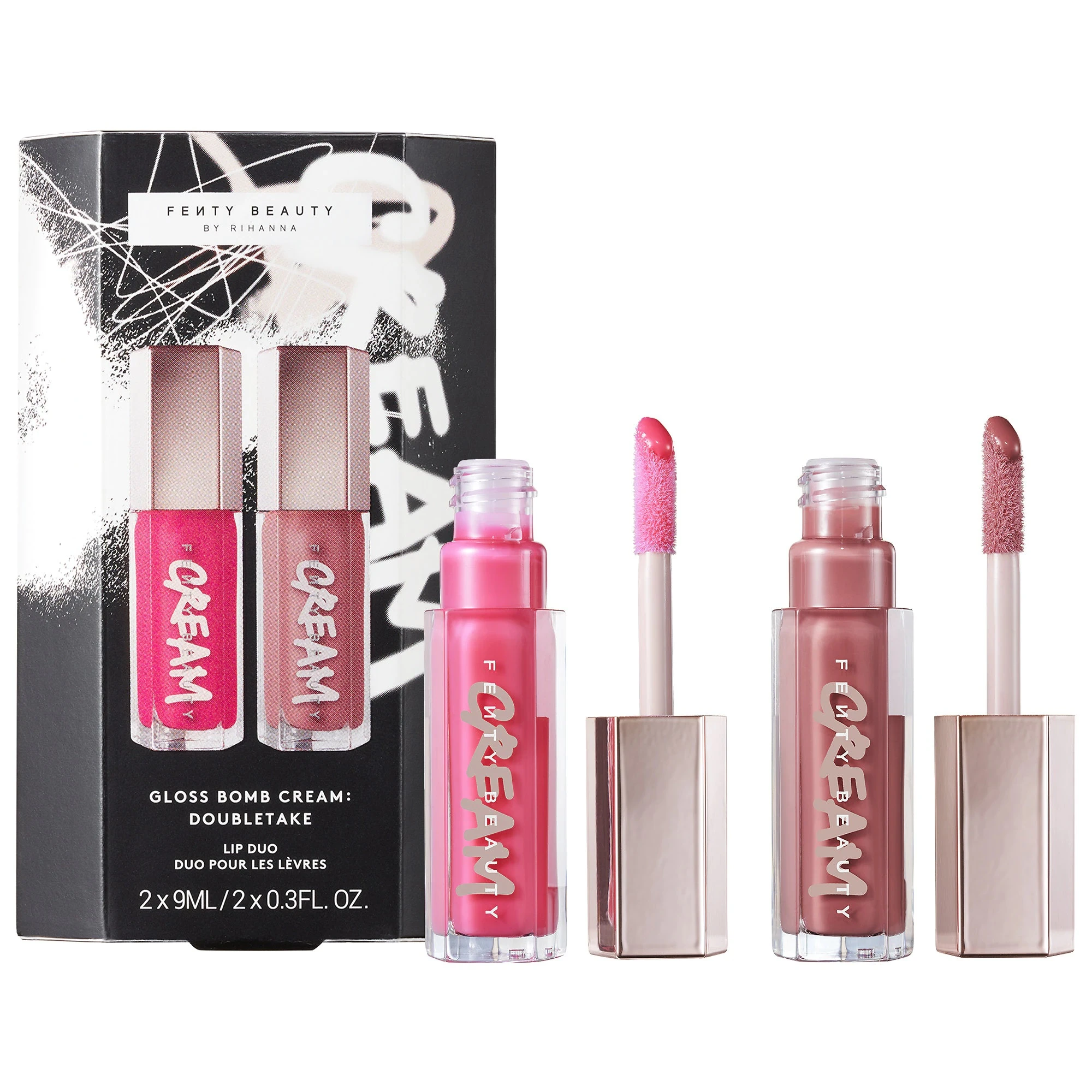 Fenty Beauty Gloss Bomb Cream Double Take Set 2 Piece Gift Set Fenty Beauty Gloss Bomb Cream Double Take Set 2 Piece Gift Set