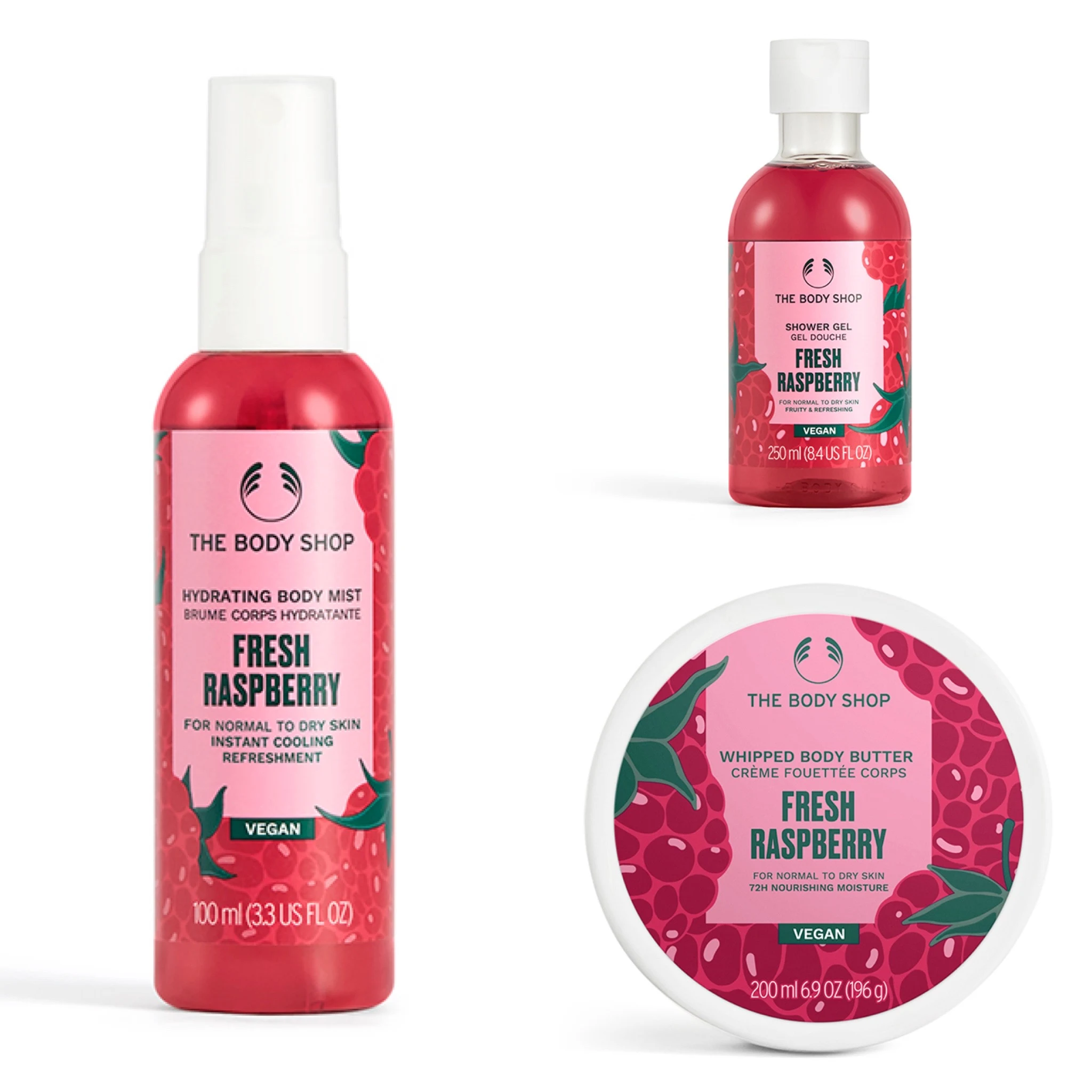 The Body Shop Fresh Raspberry + Cool Daisy Summer 2021 Collection