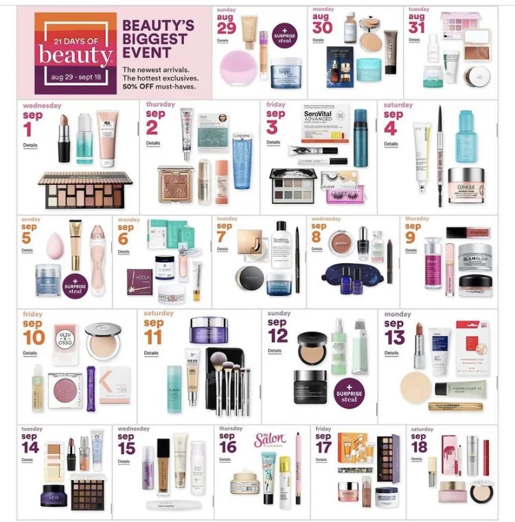 ULTA 21 Days of Beauty Ultimate Shopping Guide | August 2021