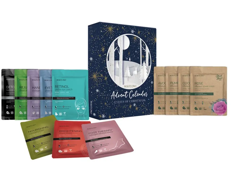 BeautyPro 12 Days of Christmask Beauty Advent Calendar 2021 Contents Reveal!