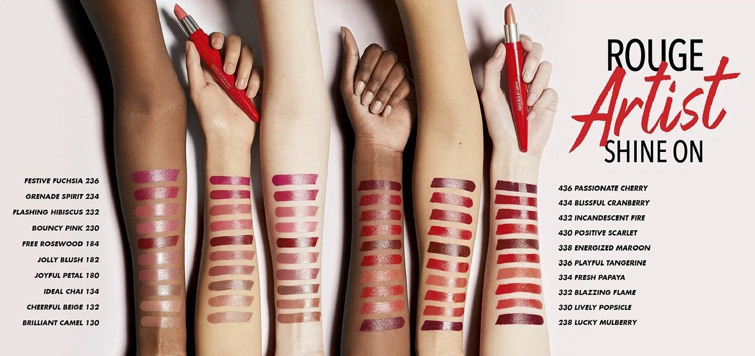 Makeup Forever Rouge Artist Shine On Lipstick Collection