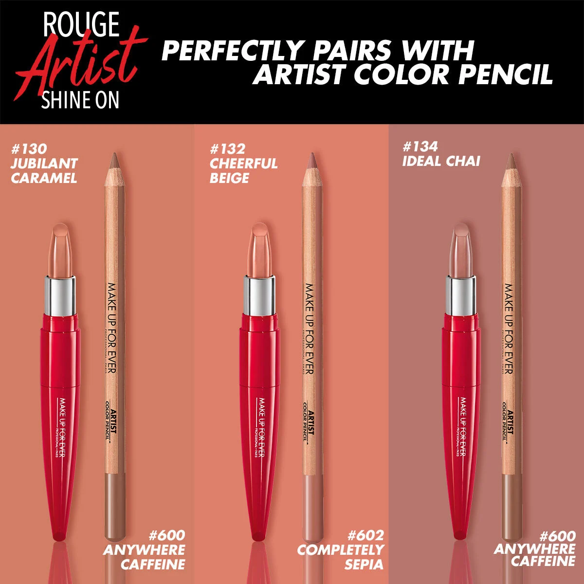 Makeup Forever Rouge Artist Shine On Lipstick Collection