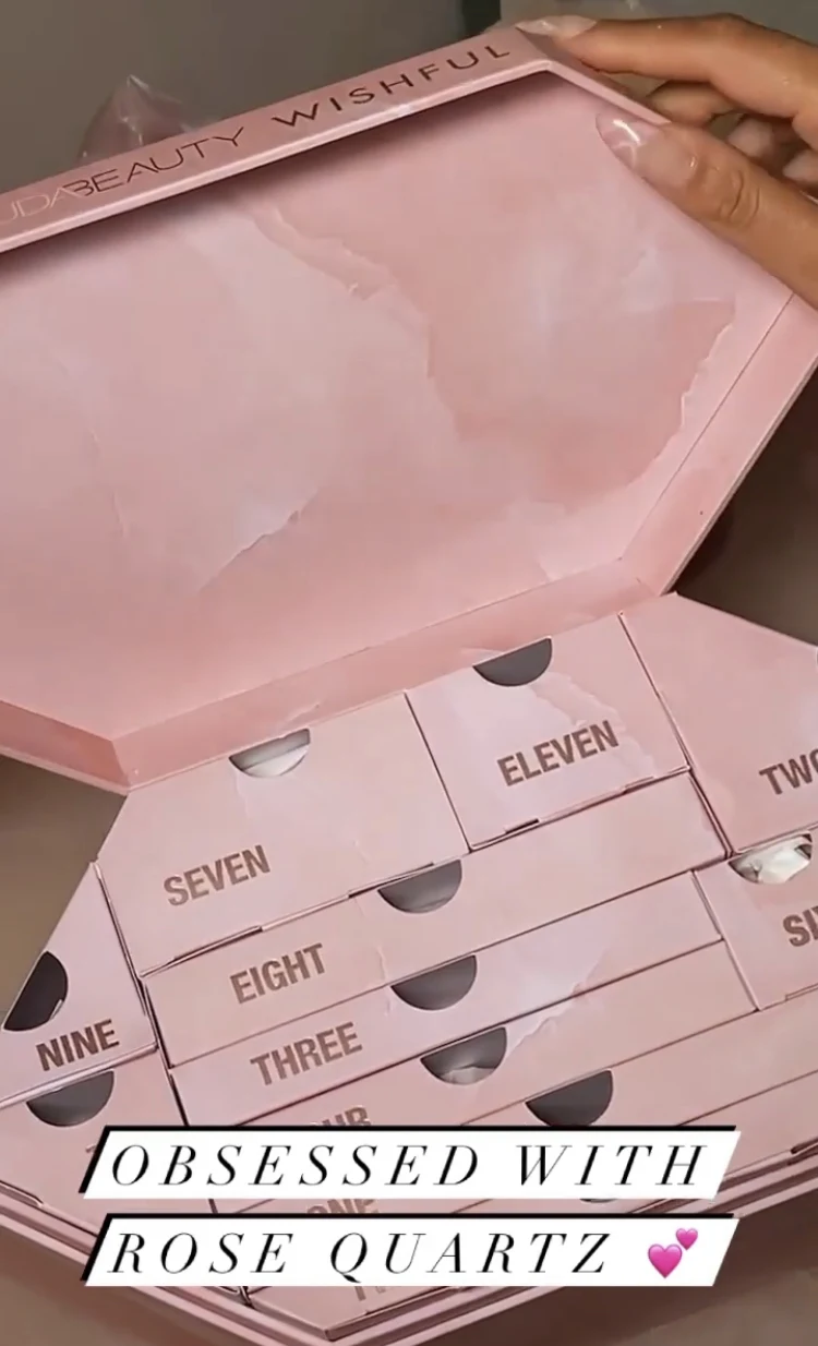 Huda Beauty Rose Quartz Advent Calendar 2021 Contents Reveal!