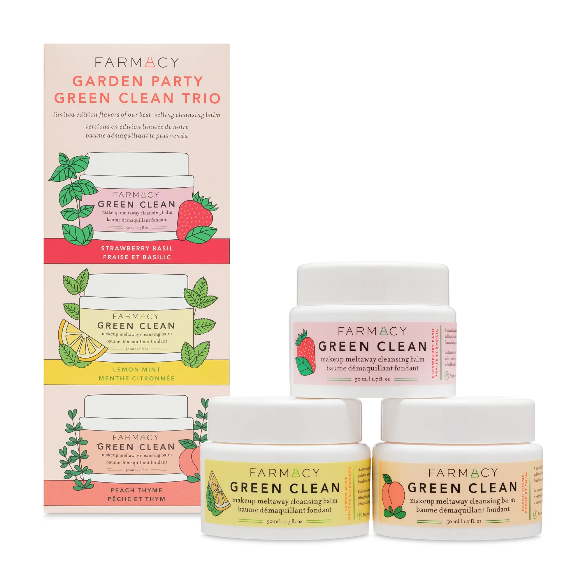 Farmacy Garden Party Green Clean Trio Set 3 Piece Limited Edition