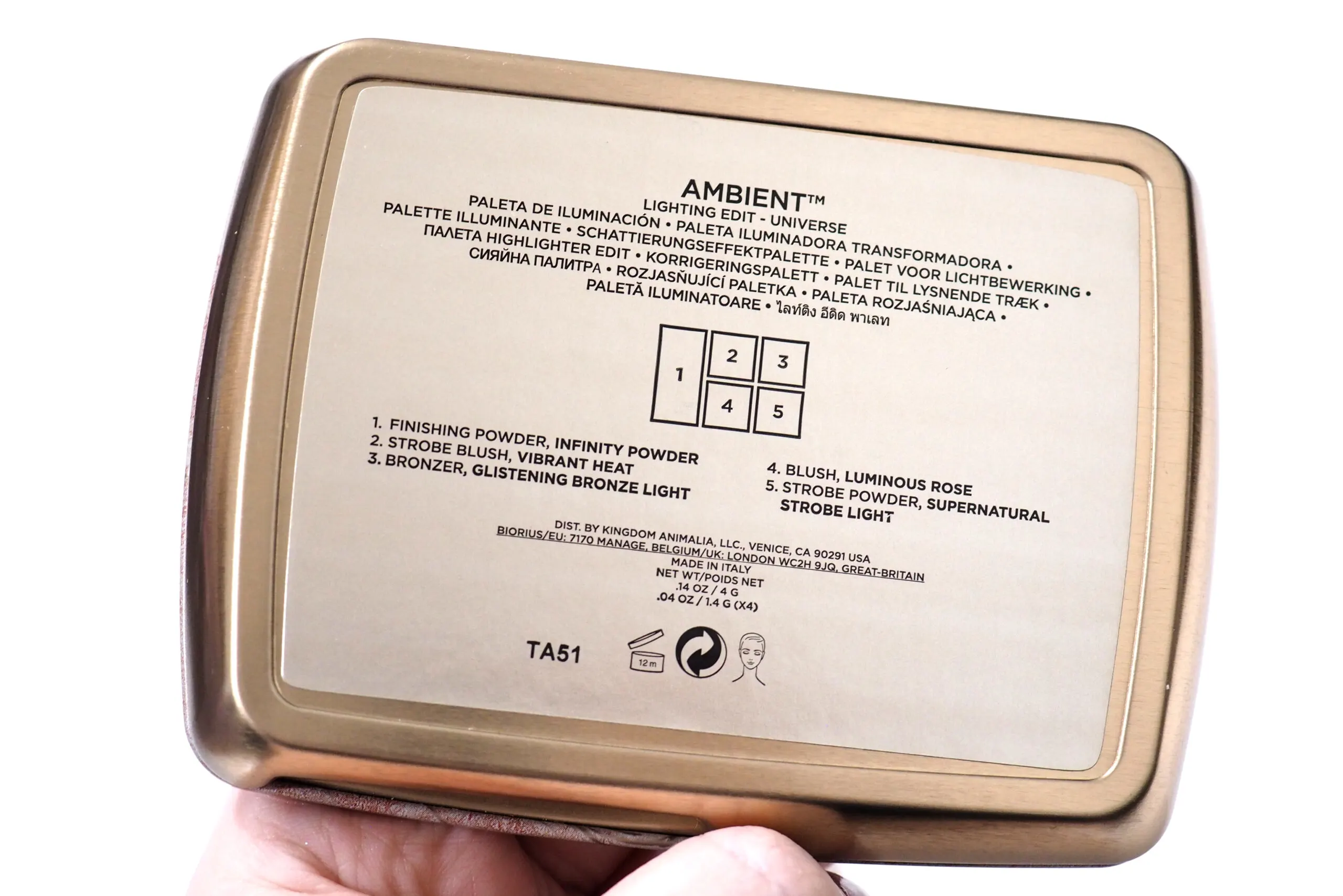 Hourglass Universe Ambient Lighting Edit Palette Review / Swatches