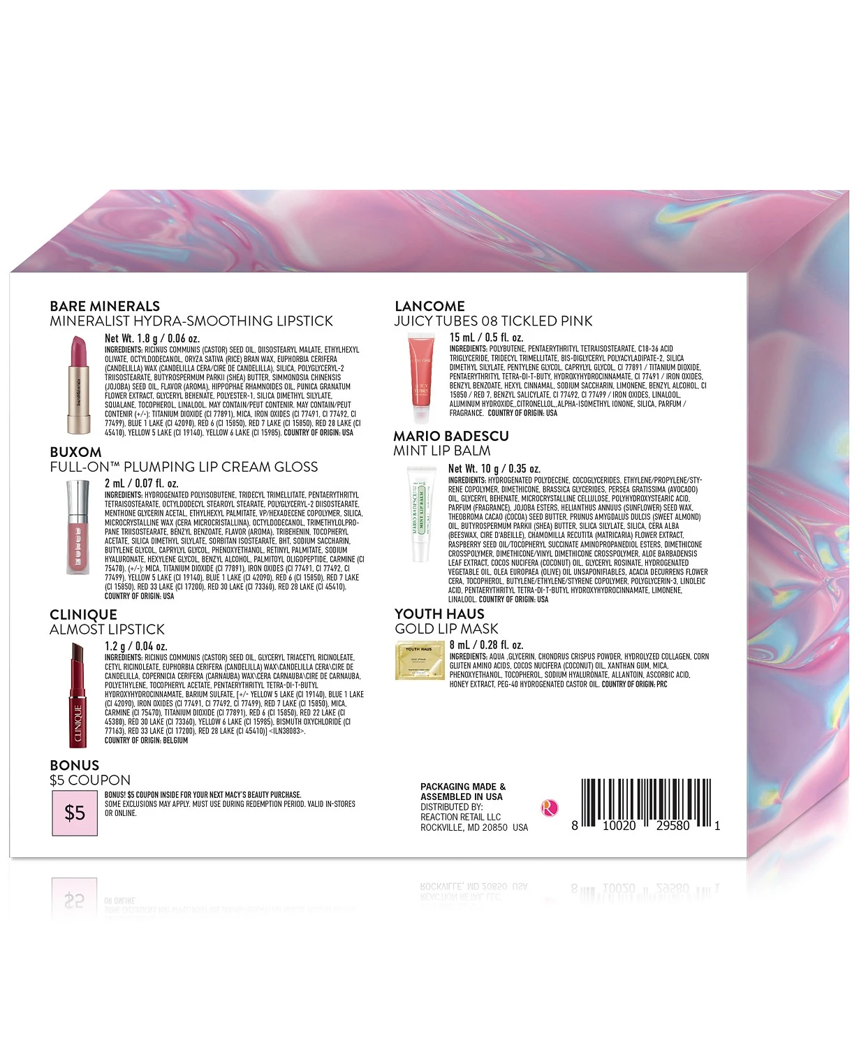 Macy's The Best Of Lips Beauty Box September 2021