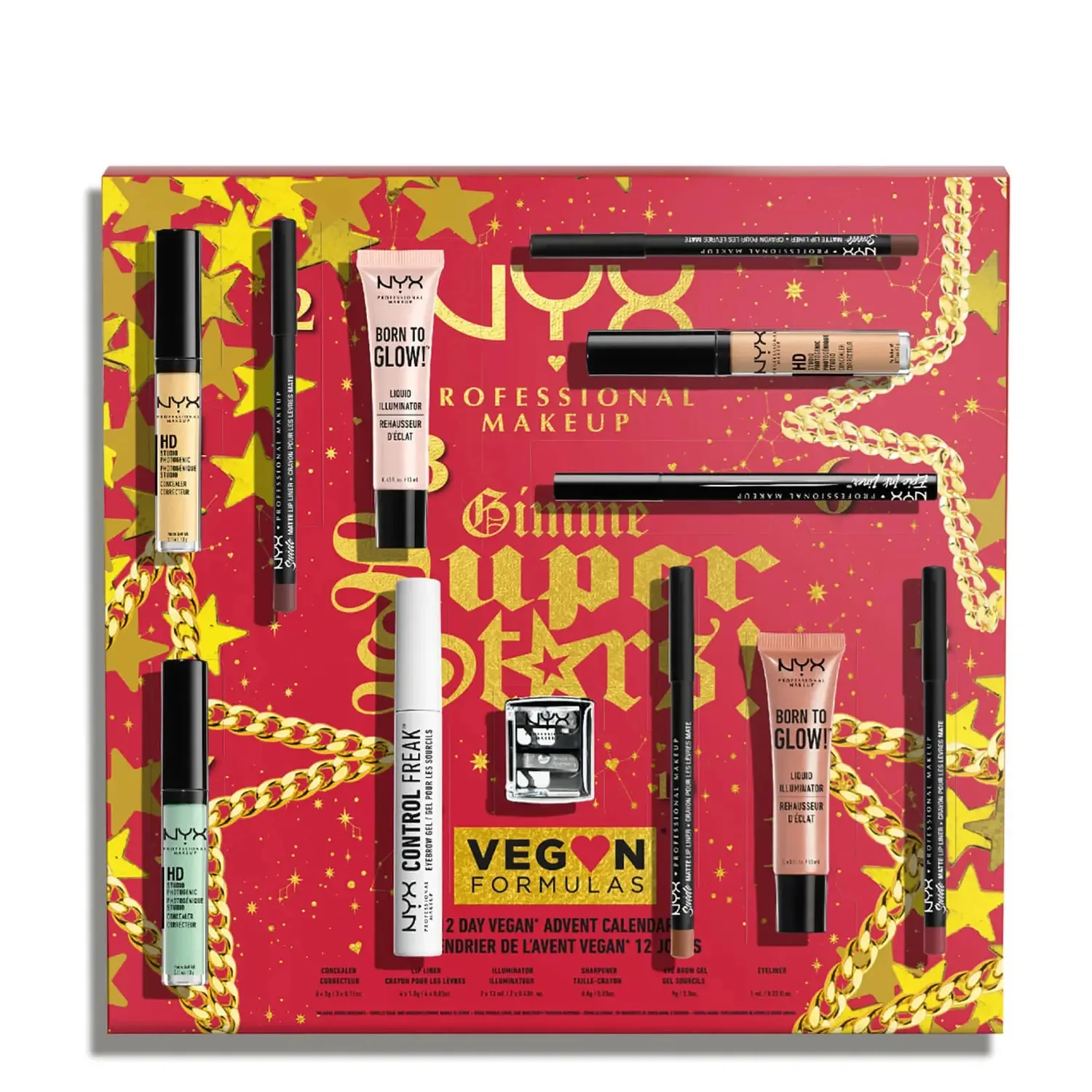 NYX Gimme Super Stars 12 Days Vegan Advent Calendar 2021 Contents Reveal!