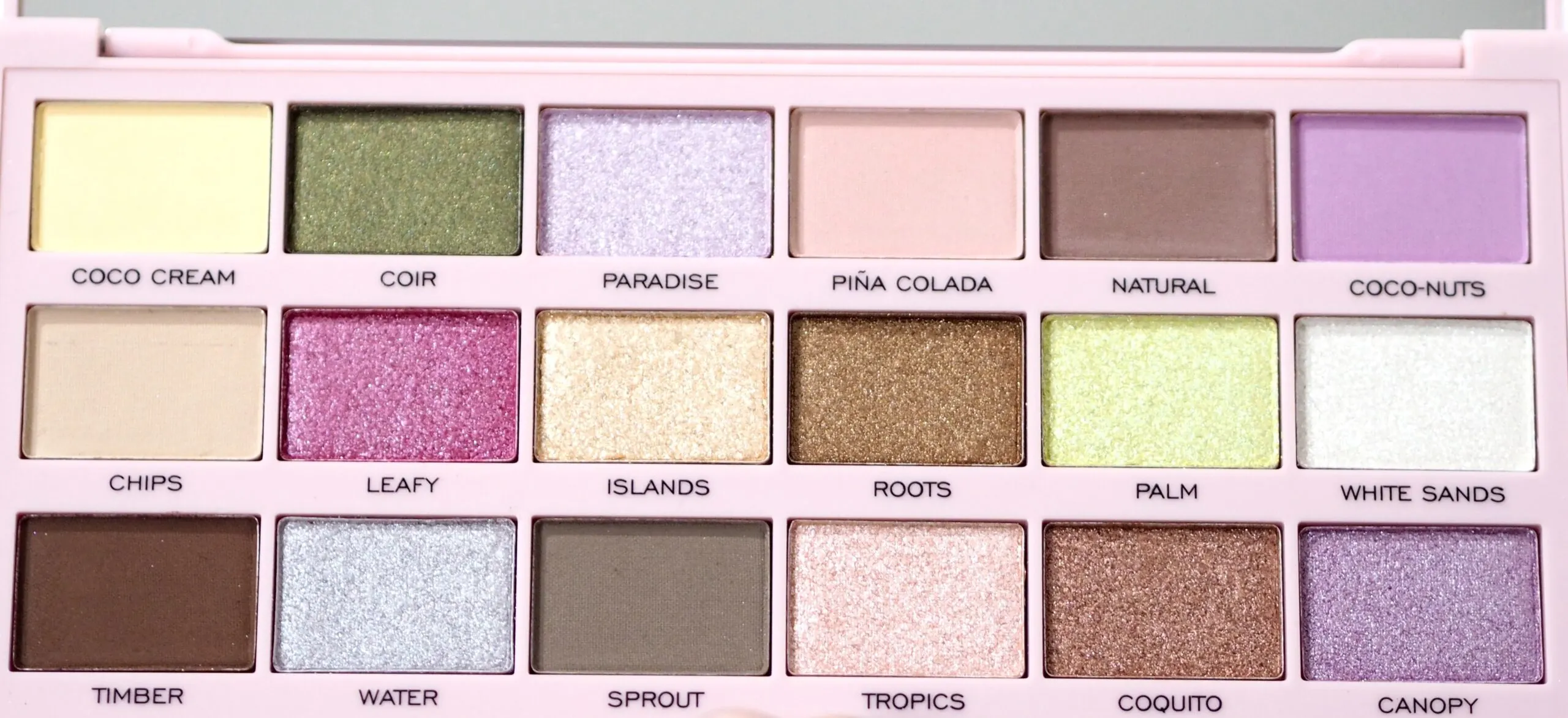 I Heart Revolution Tasty Coconut Eyeshadow Palette Review Swatches