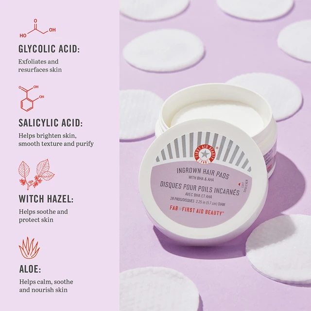 First Aid Beauty Ingrown Hair Pads With BHA & AHA