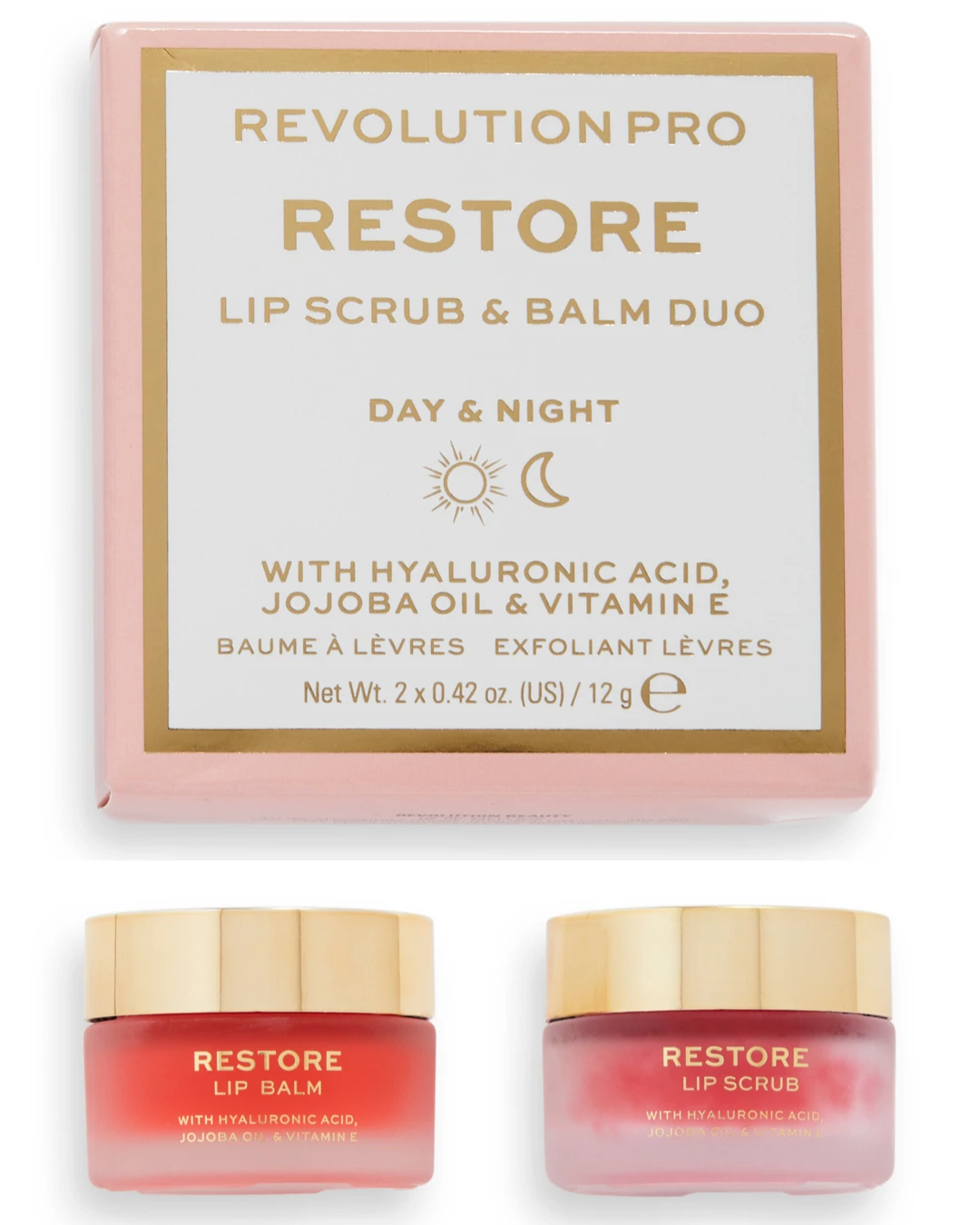 Revolution Pro Restore Lip Scrub & Lip Balm Duos