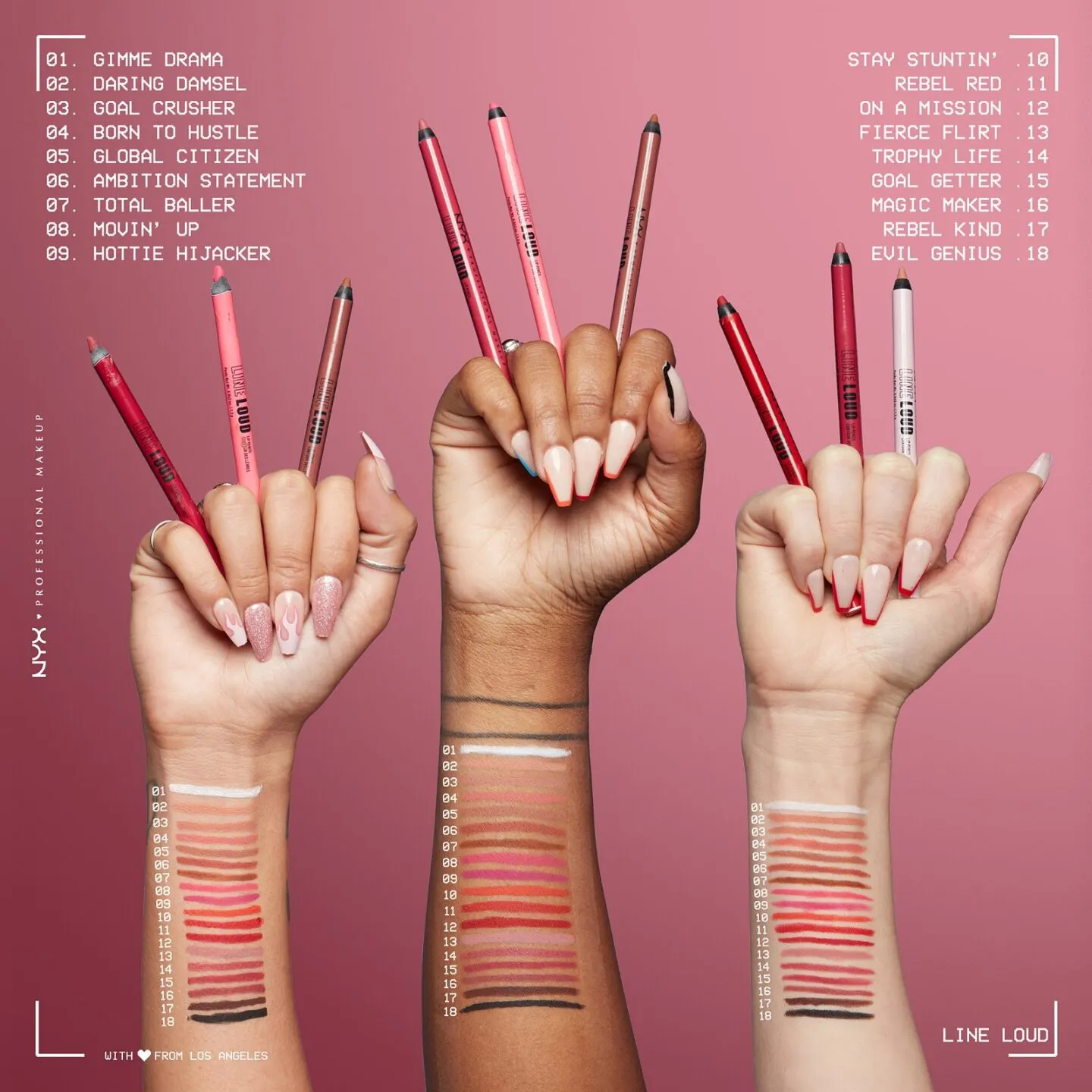 NYX Line Loud Longwear Lip Liners